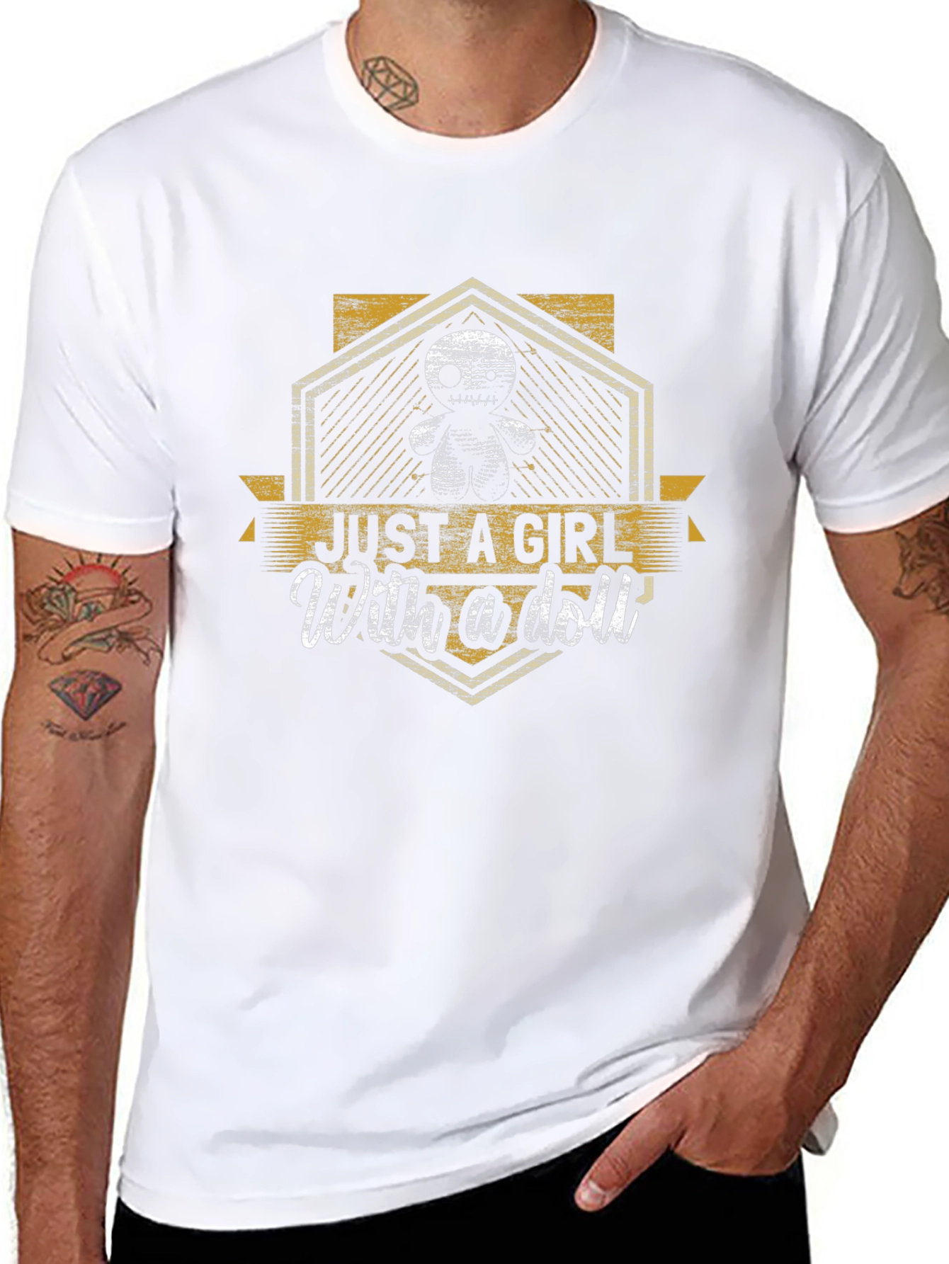 Just A Girl With A Doll Graphic T-Shirt