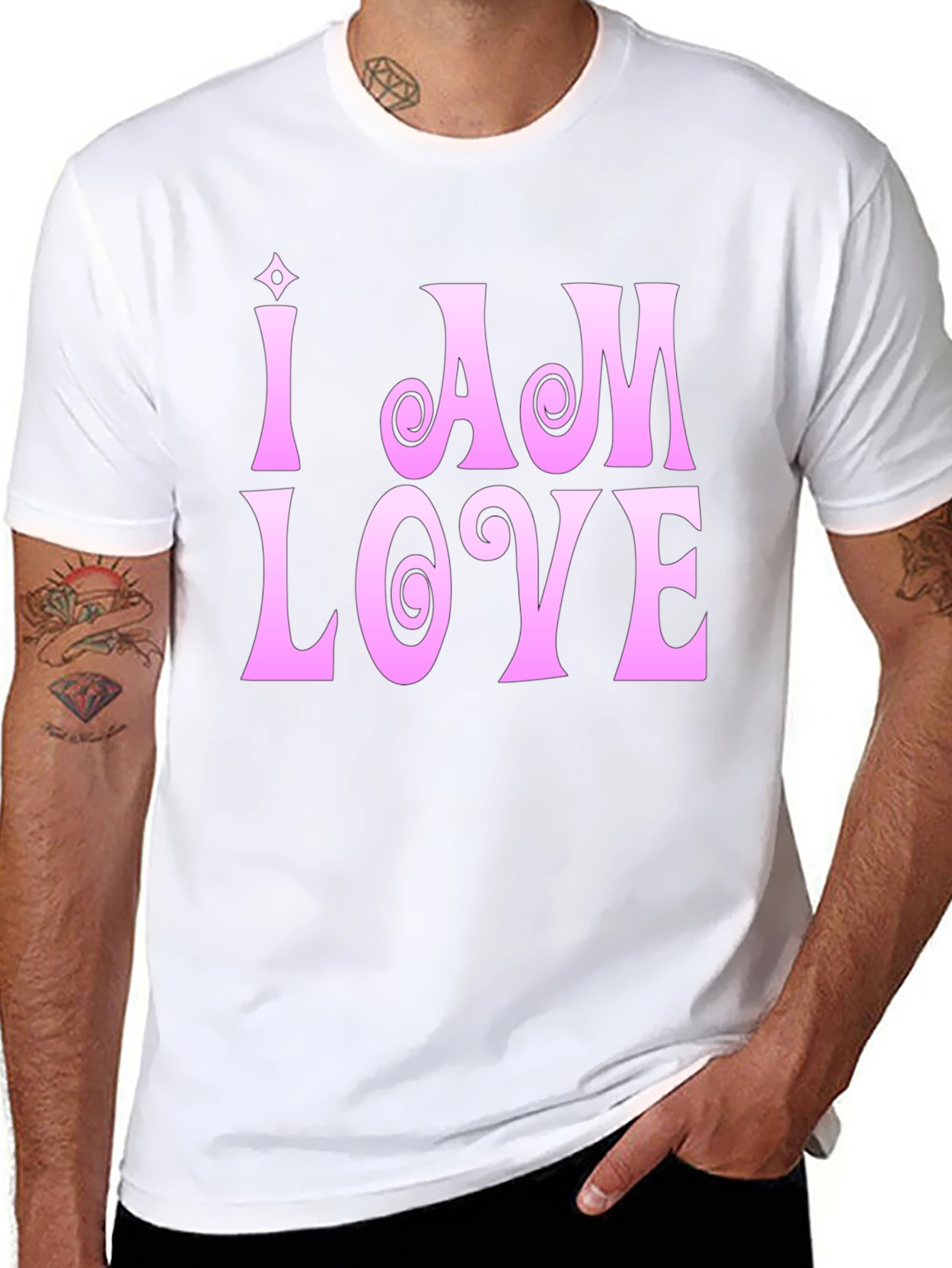 I Am Love T-Shirt - Pink Graphic Tee