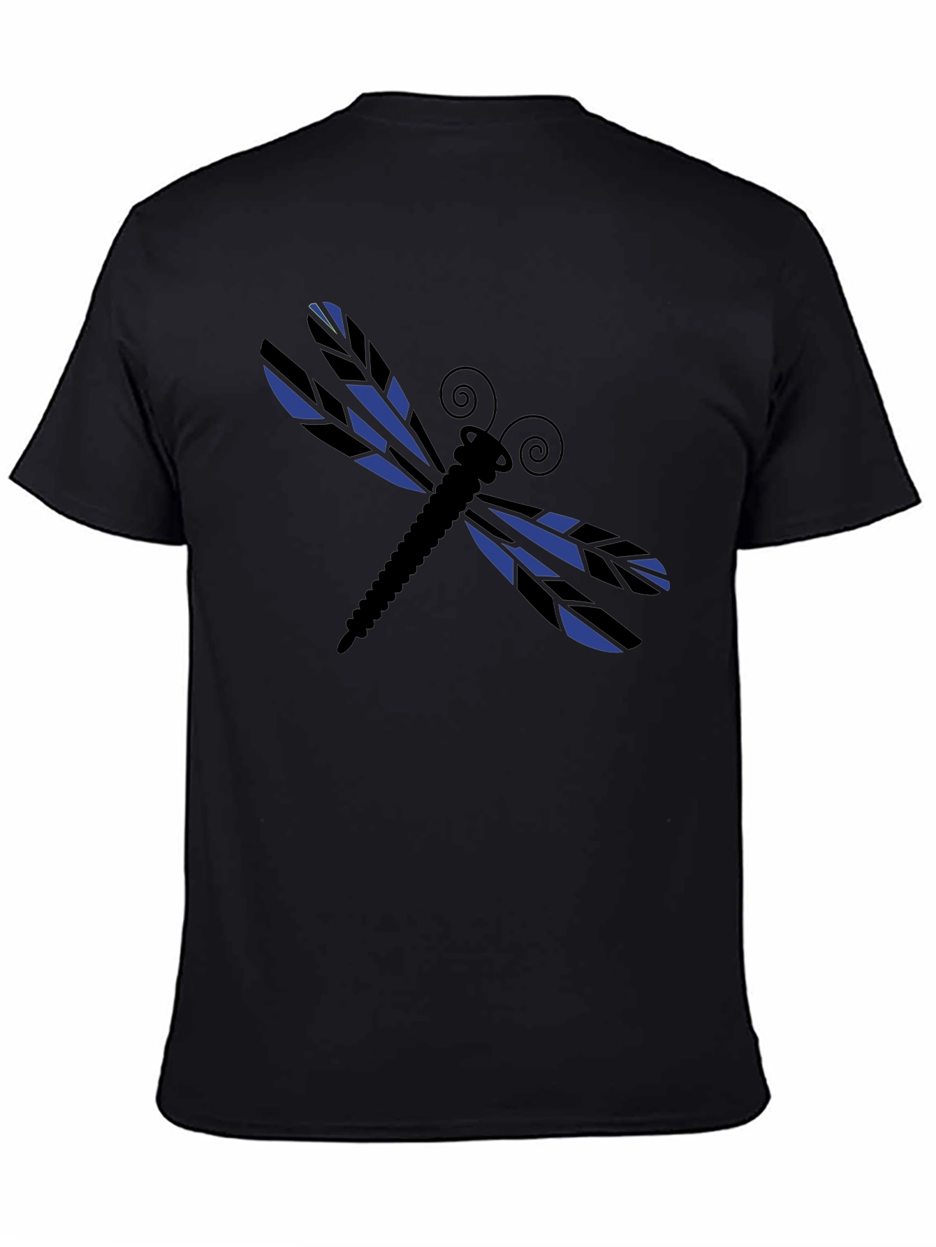 Dragonfly Graphic Tee - Stylish Black Cotton T-Shirt