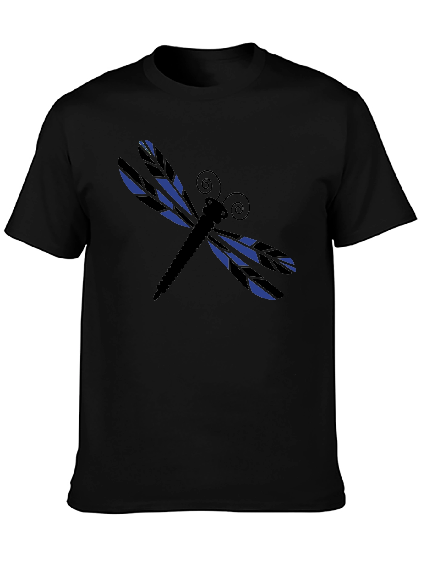 Dragonfly Graphic Tee - Stylish Black Cotton T-Shirt