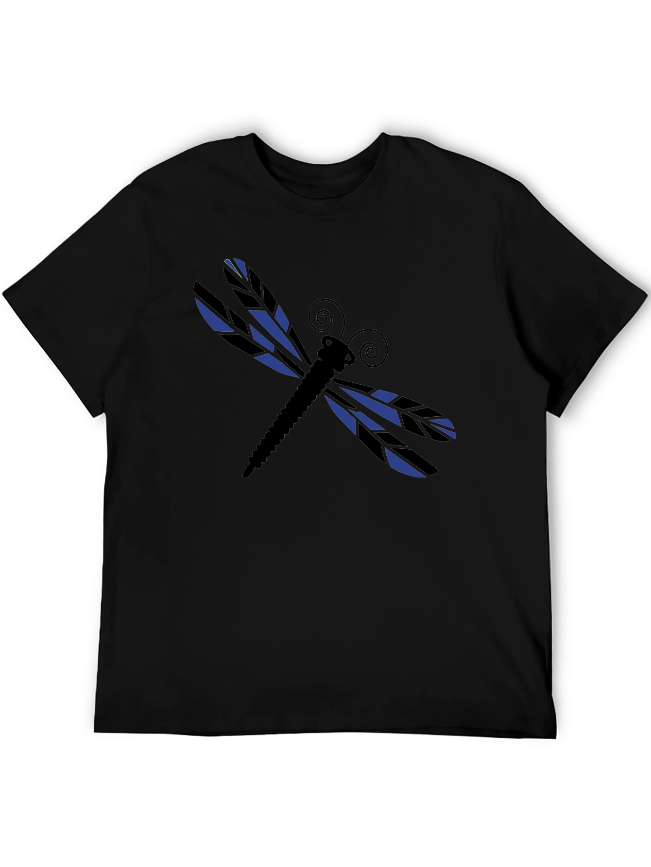 Dragonfly Graphic Tee - Stylish Black Cotton T-Shirt