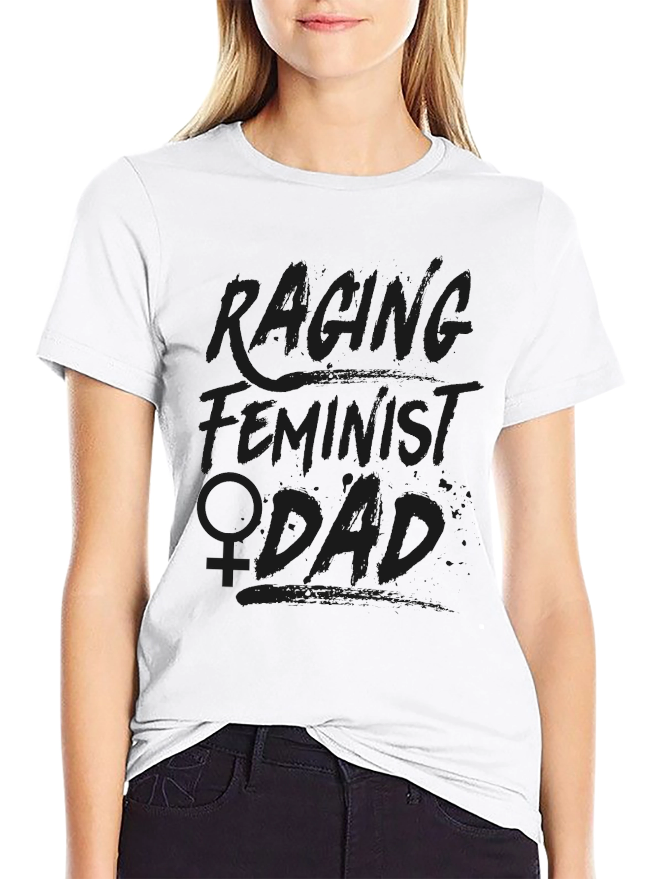 Racing Feminist ADHD Black Graphic Tee Shirt