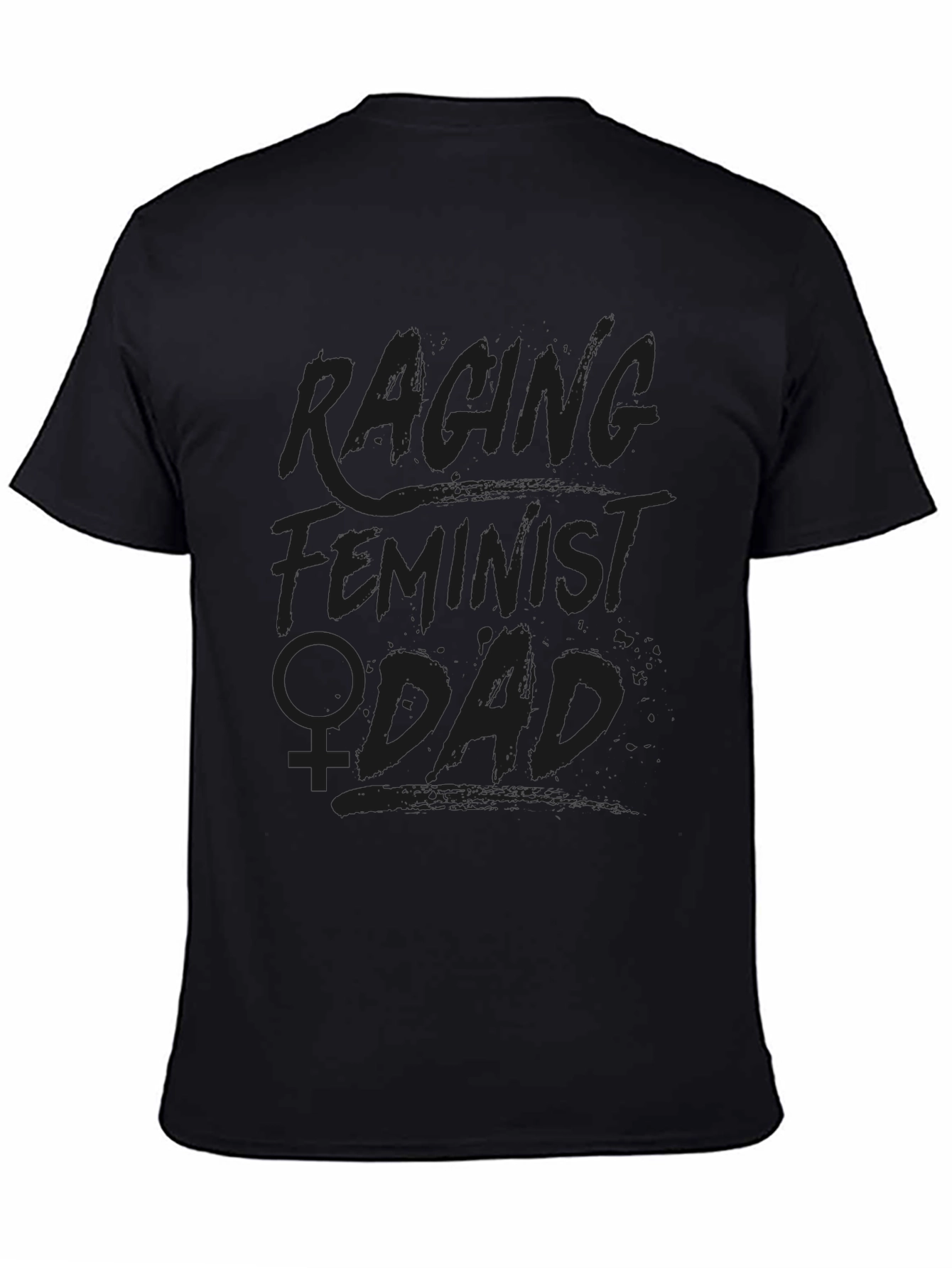 Racing Feminist ADHD Black Graphic Tee Shirt