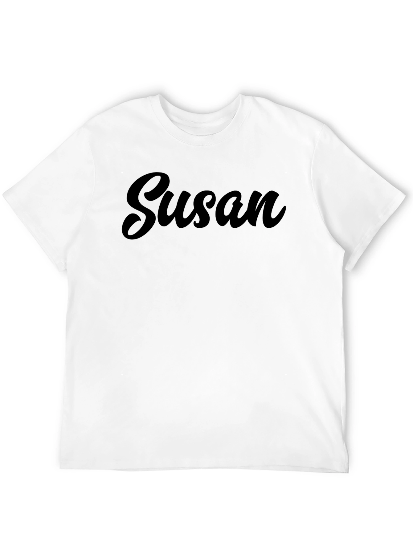 Personalized Susan Black Cotton T-Shirt