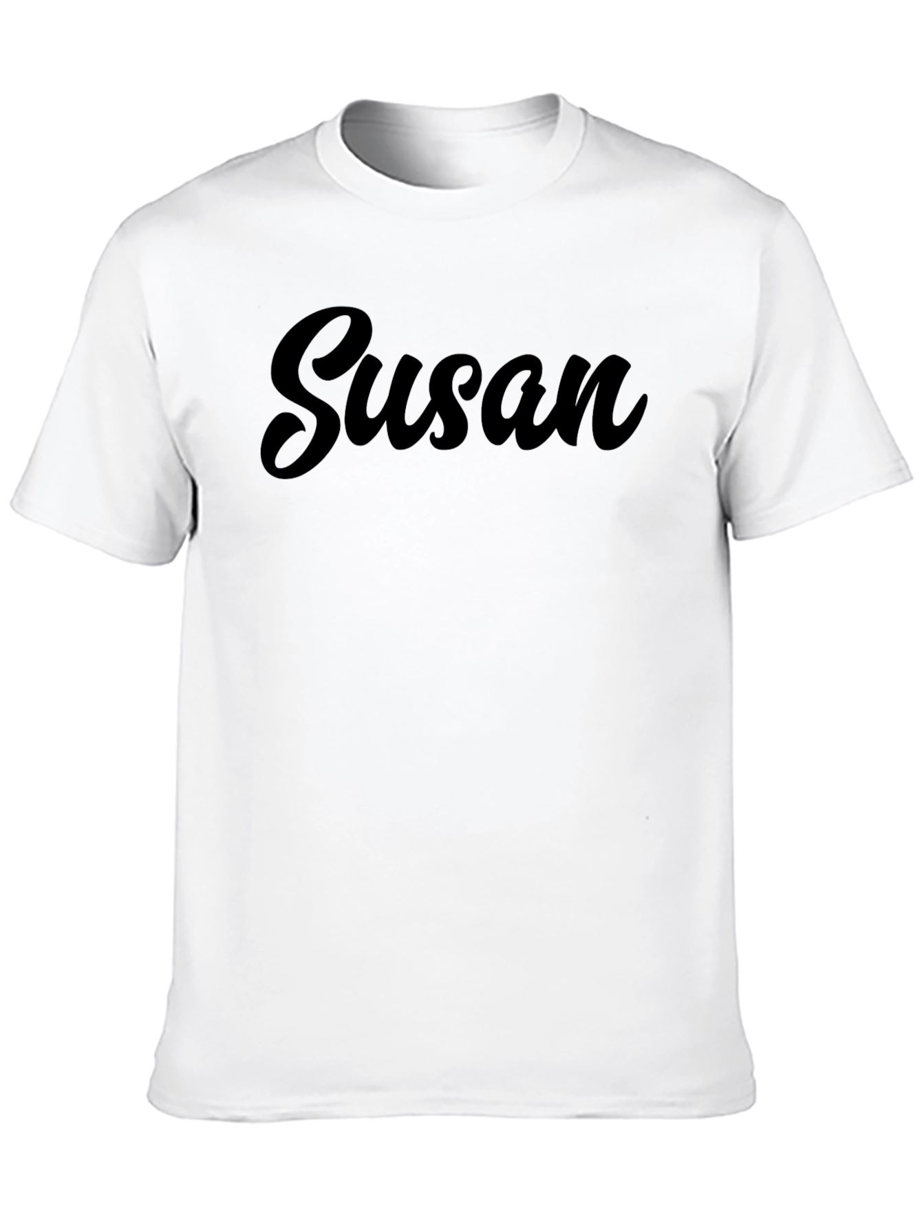 Personalized Susan Black Cotton T-Shirt