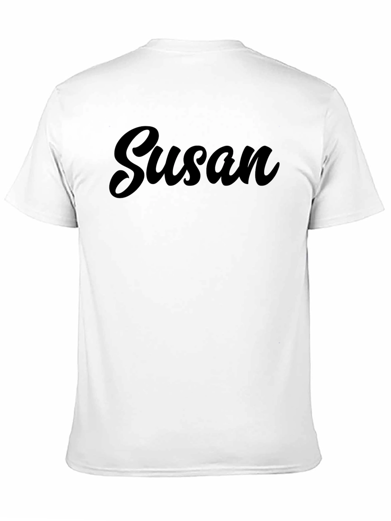 Personalized Susan Black Cotton T-Shirt
