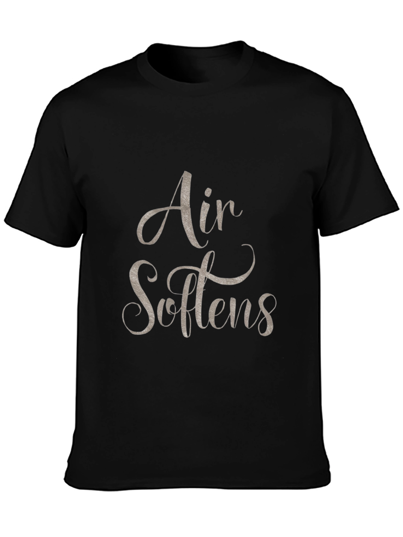 Air Softens Black Graphic Tee