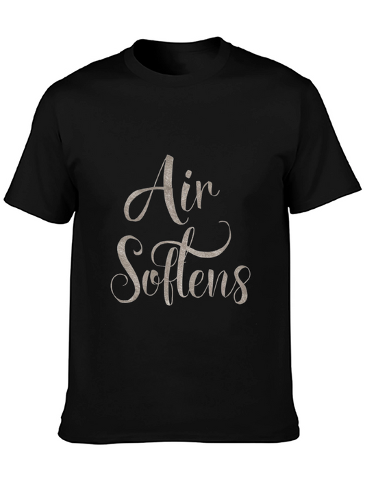 Air Softens Black Graphic Tee