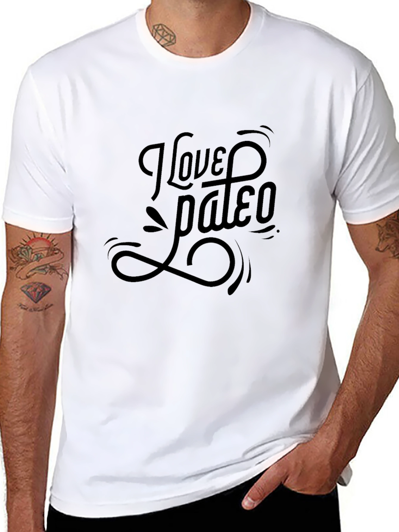 I Love Paleo Black Graphic Tee