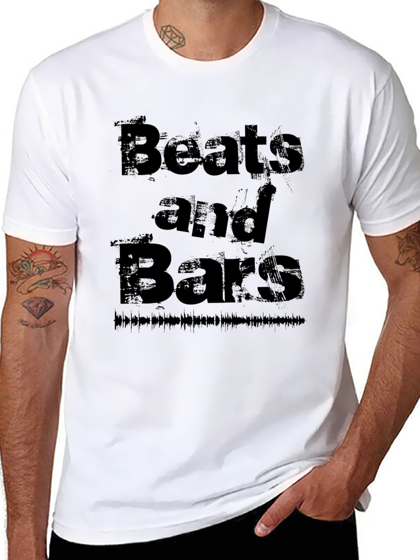 Beats and Bars Graphic Tee - Black