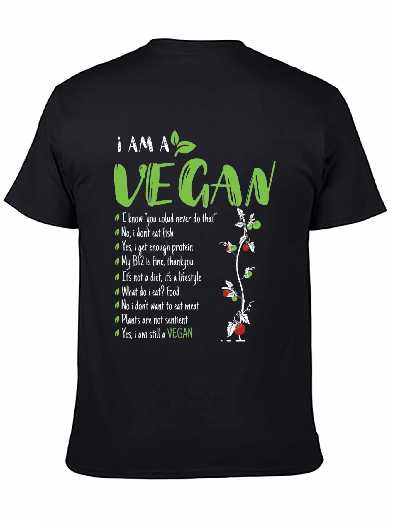 I am a Vegan T-Shirt - Plant-Based Lifestyle Tee