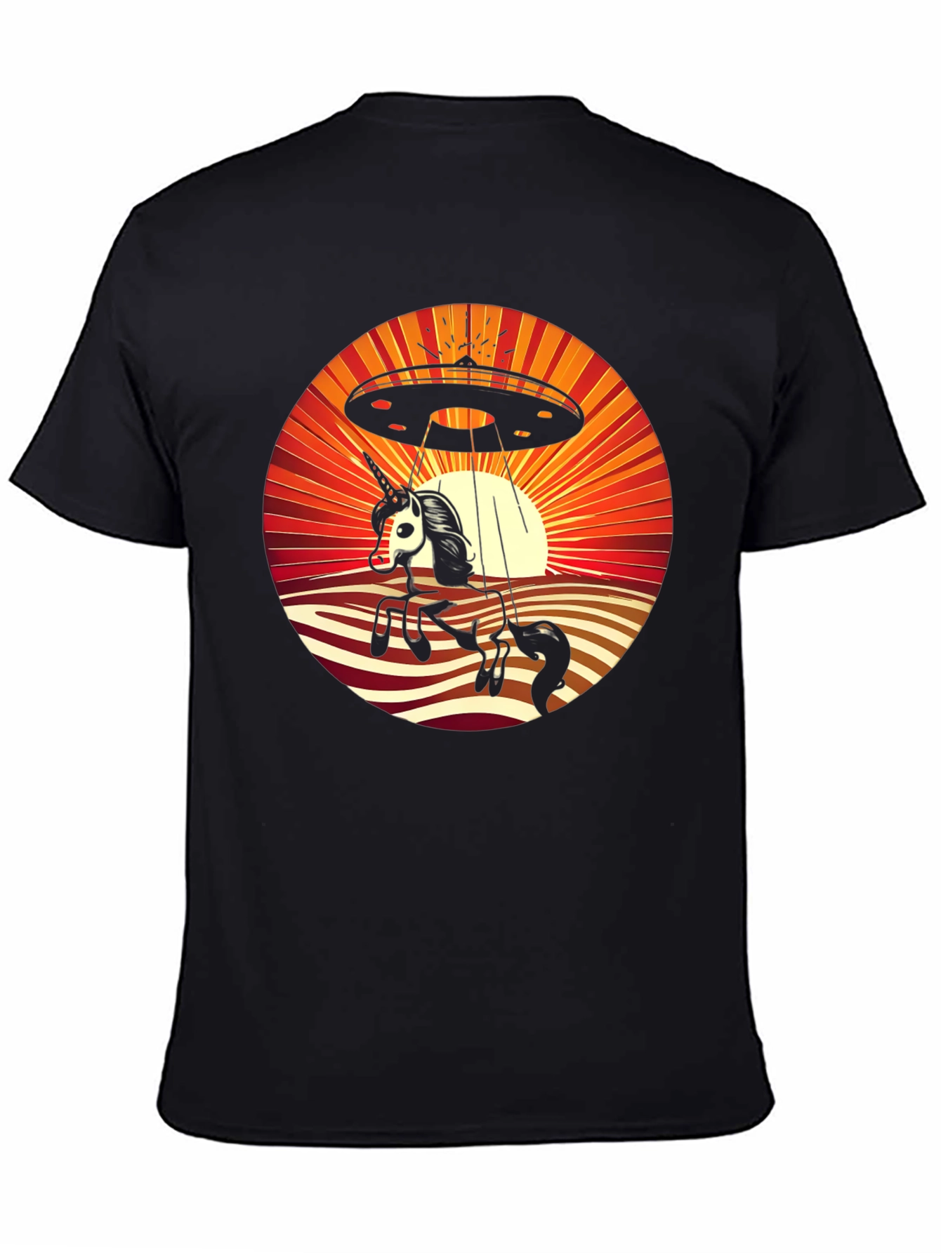 Unicorn UFO Abduction Graphic T-Shirt