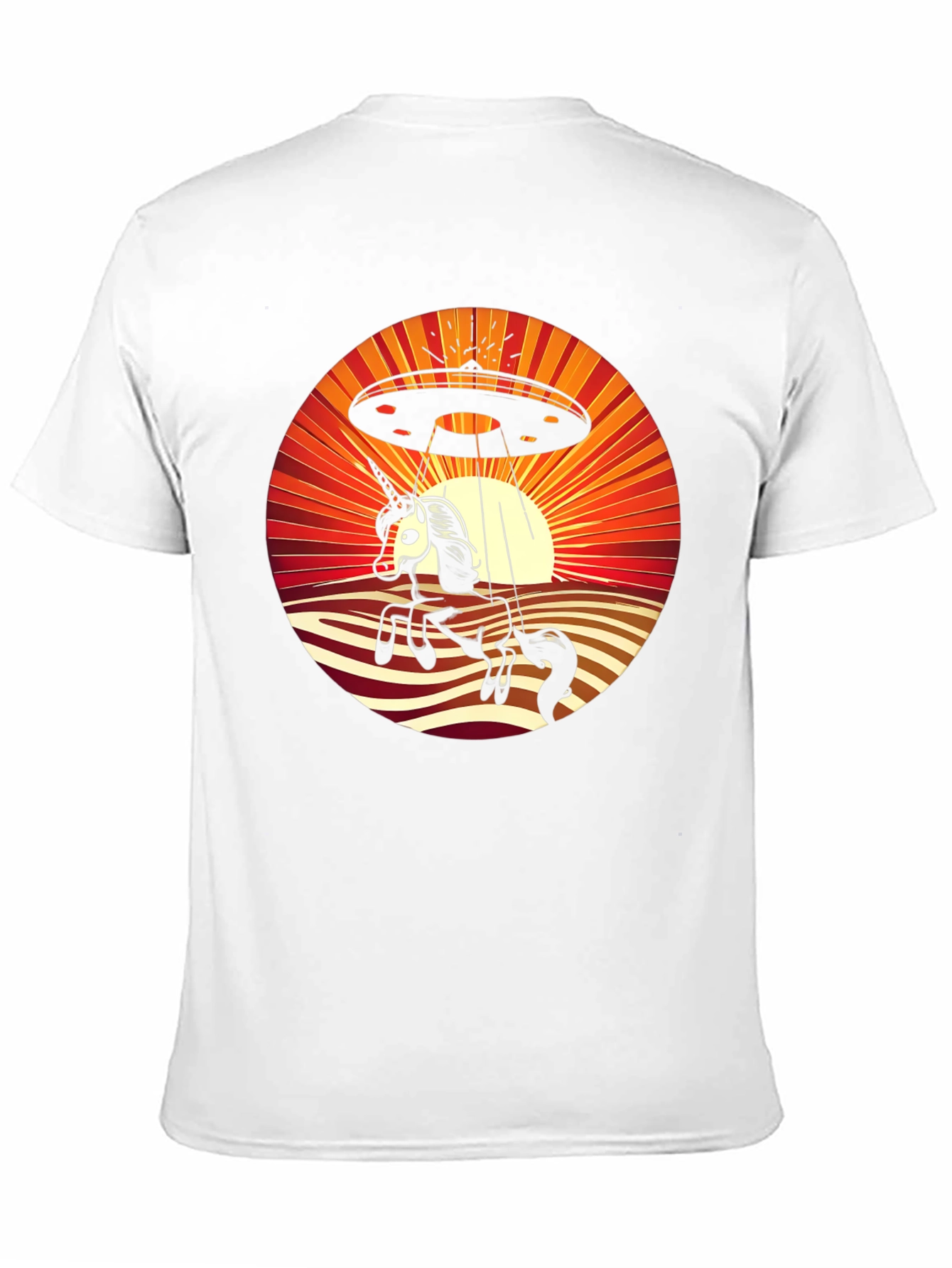 Unicorn UFO Abduction Graphic T-Shirt