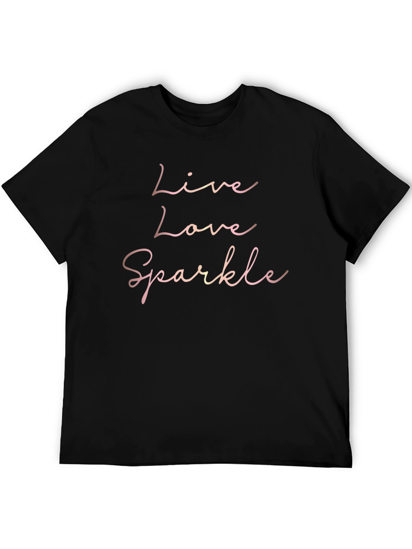 Live Love Sparkle Black Graphic Tee