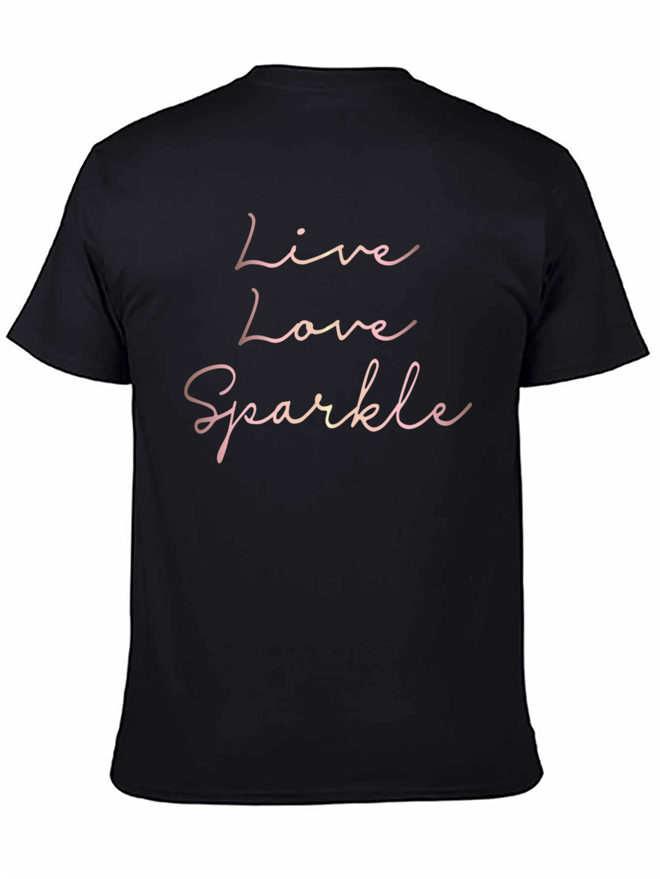 Live Love Sparkle Black Graphic Tee