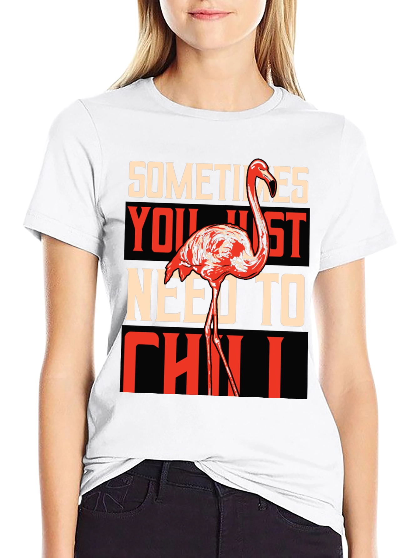 Chill Flamingo Graphic T-Shirt