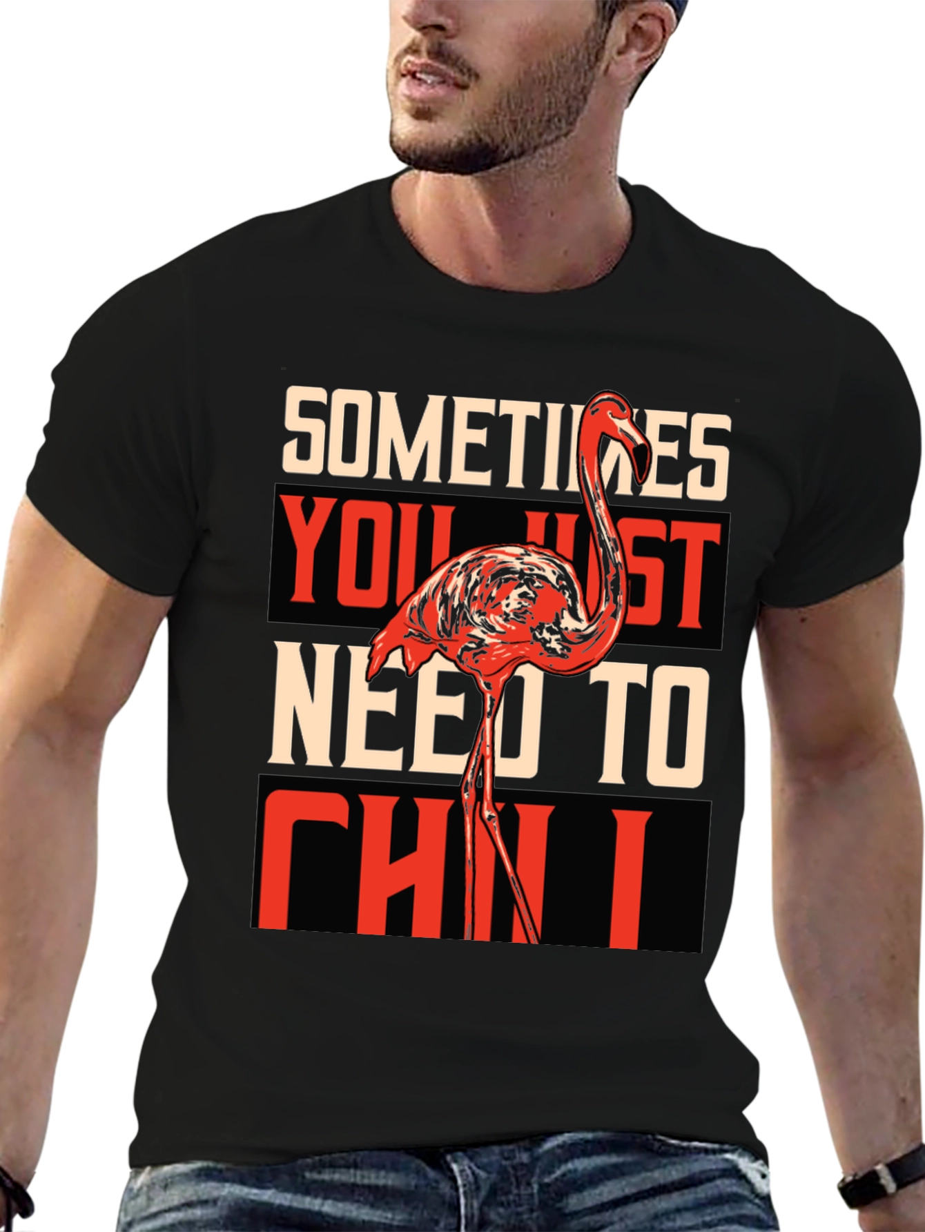 Chill Flamingo Graphic T-Shirt