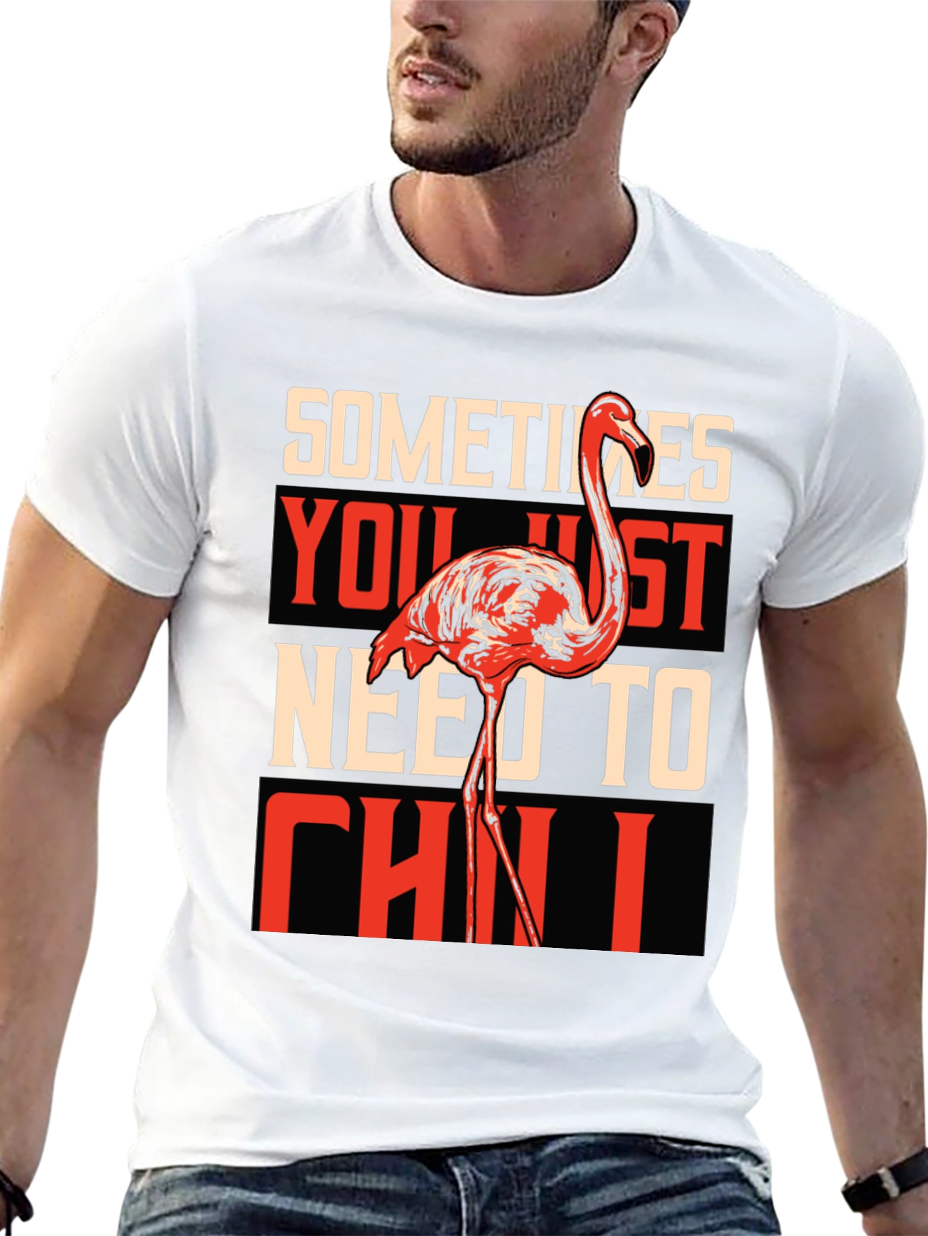 Chill Flamingo Graphic T-Shirt