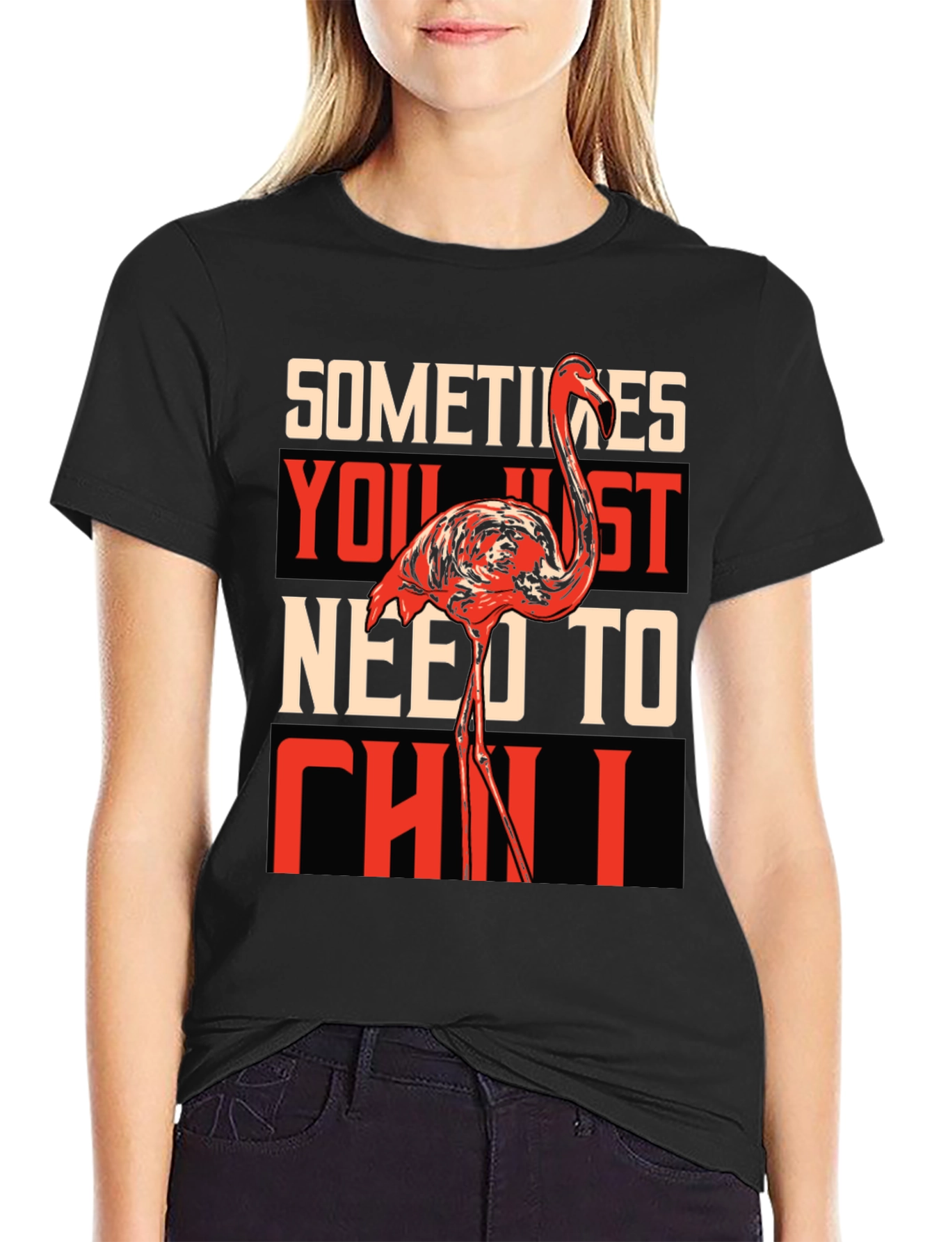 Chill Flamingo Graphic T-Shirt