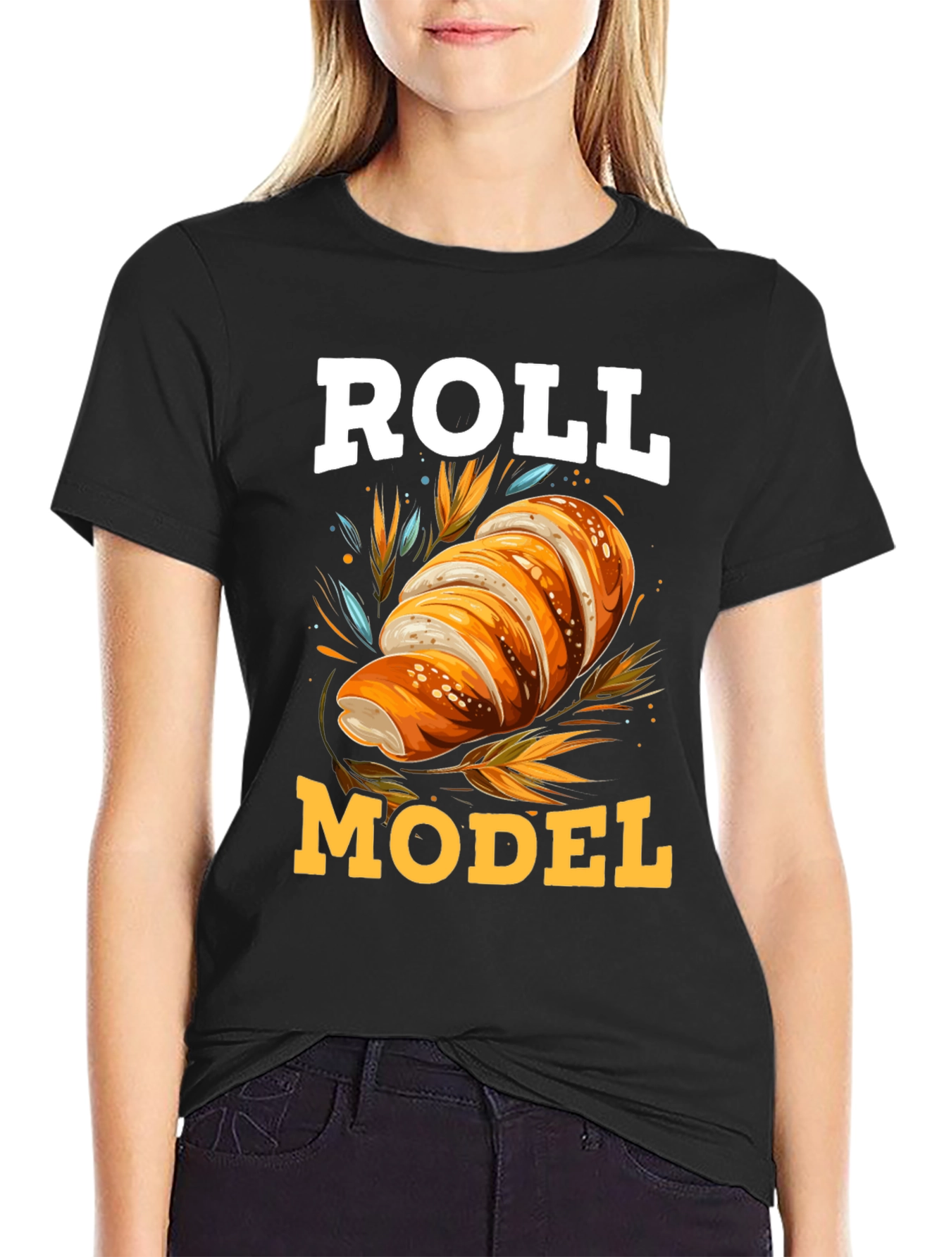 Roll Model Funny Graphic T-Shirt