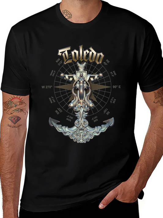 Toledo Nautical Anchor T-Shirt - Black