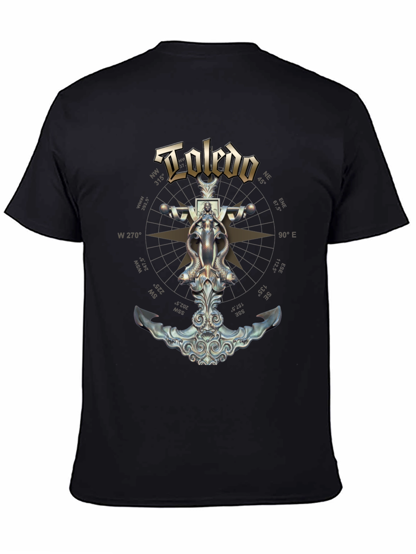 Toledo Nautical Anchor T-Shirt - Black