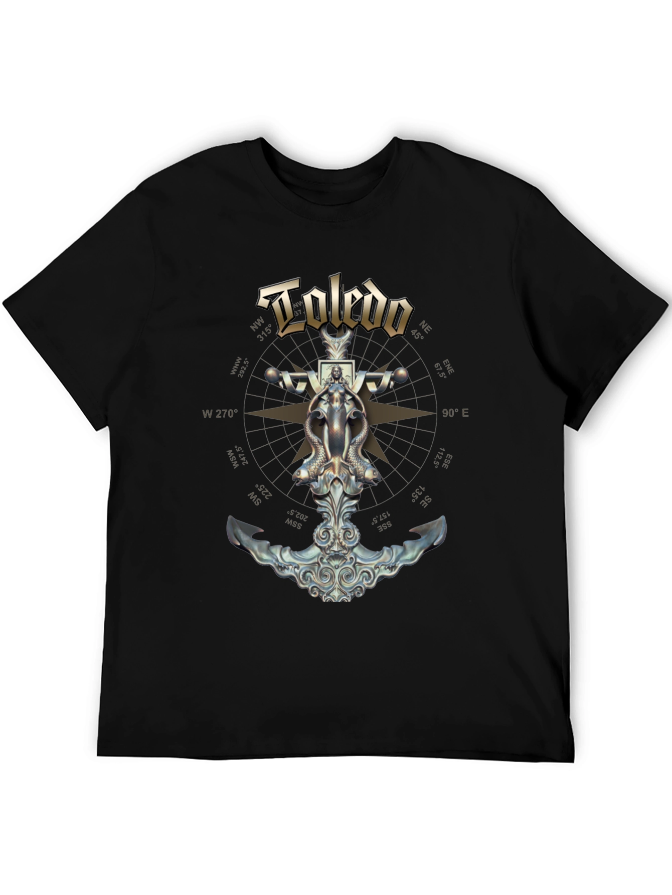 Toledo Nautical Anchor T-Shirt - Black
