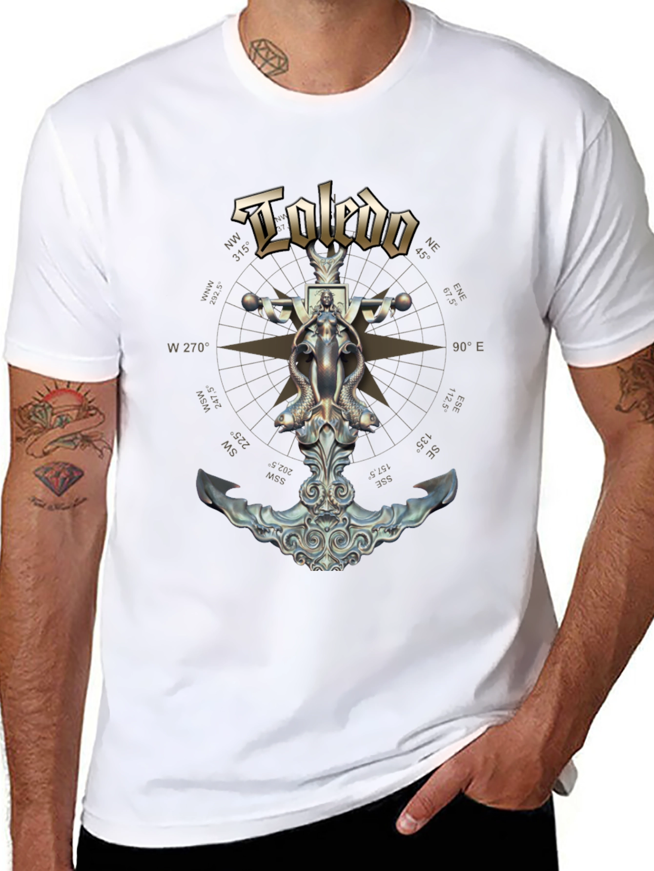 Toledo Nautical Anchor T-Shirt - Black