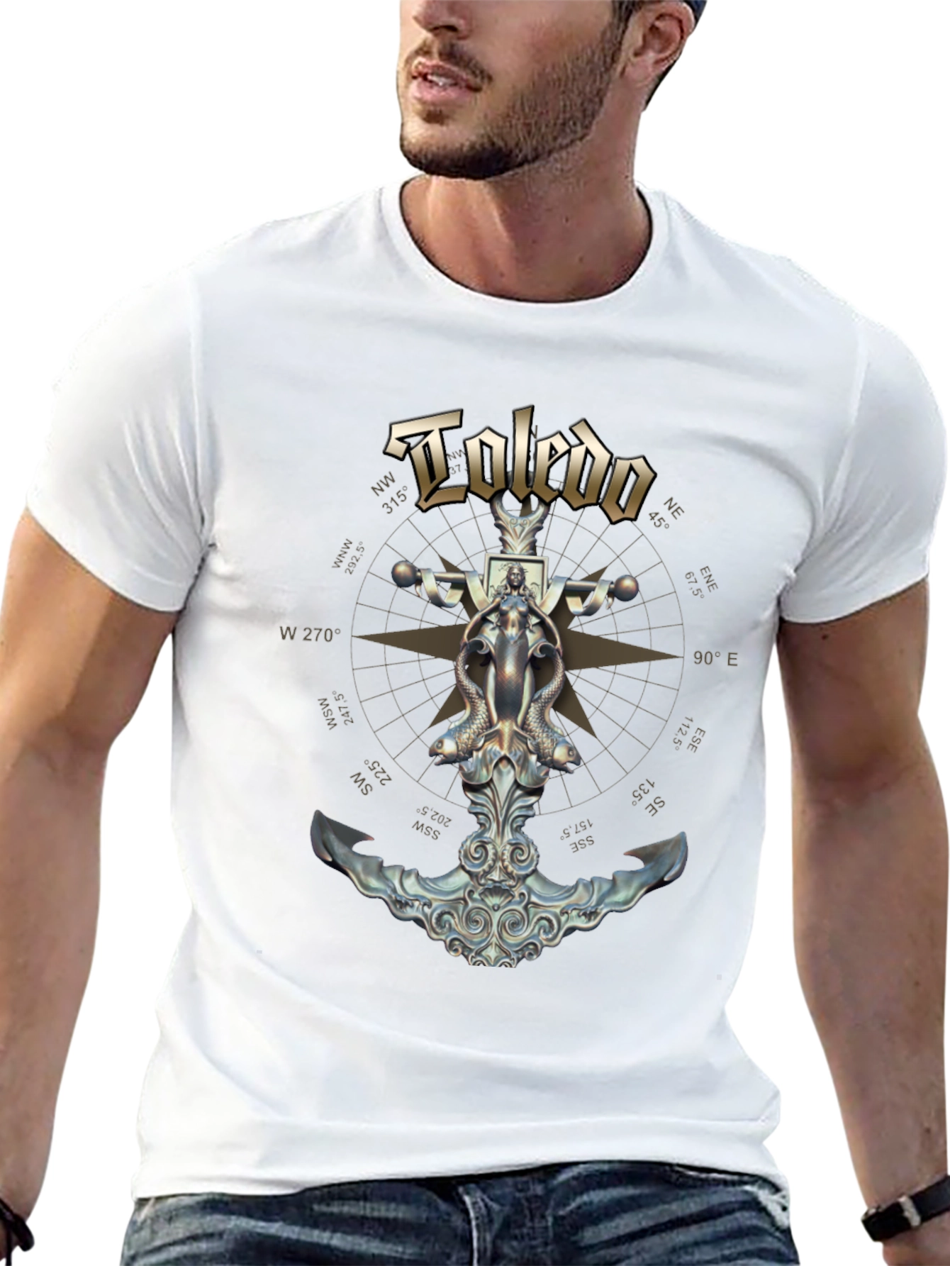 Toledo Nautical Anchor T-Shirt - Black