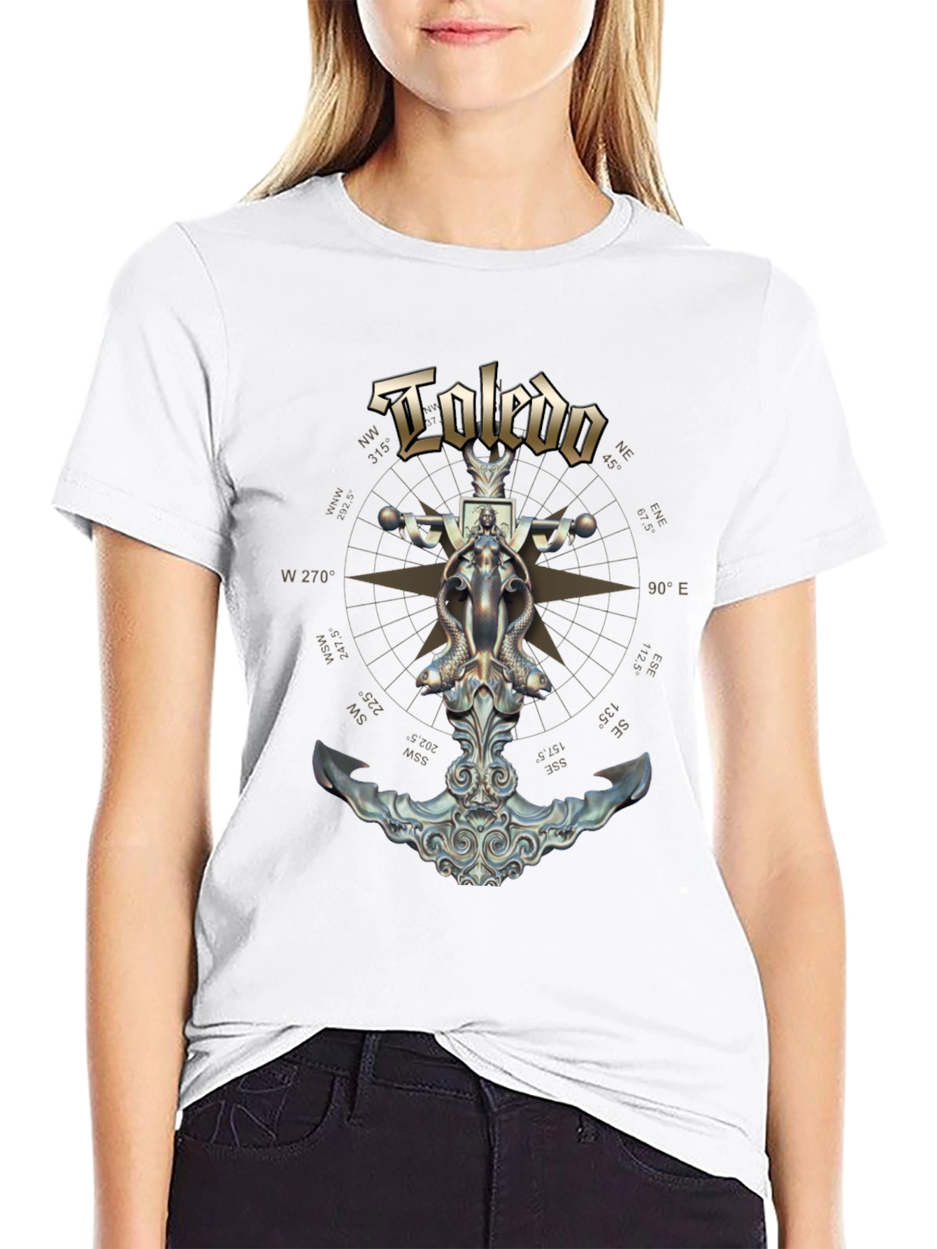 Toledo Nautical Anchor T-Shirt - Black