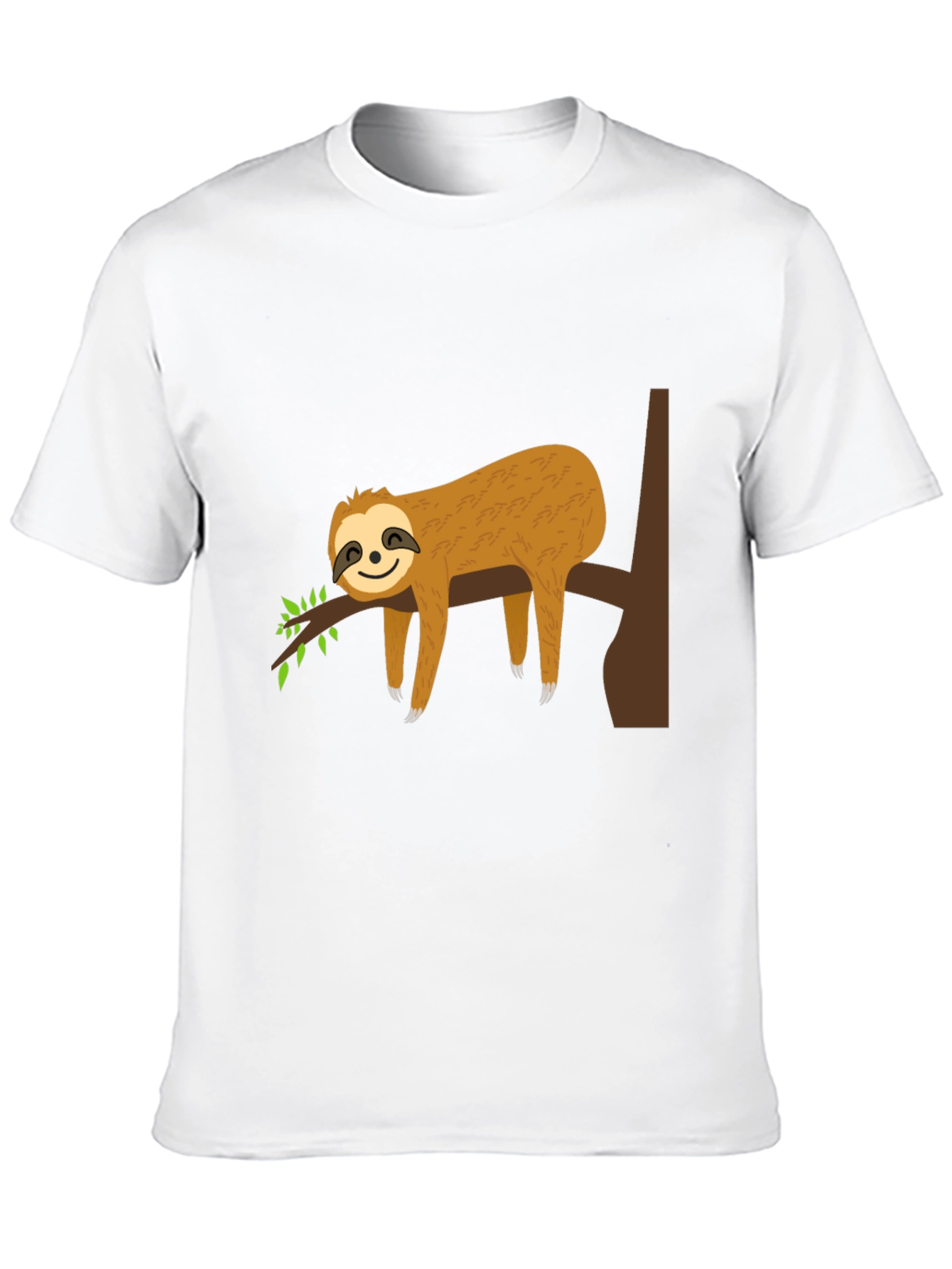Sloth Life Black Tee - Relaxed Cartoon Sloth