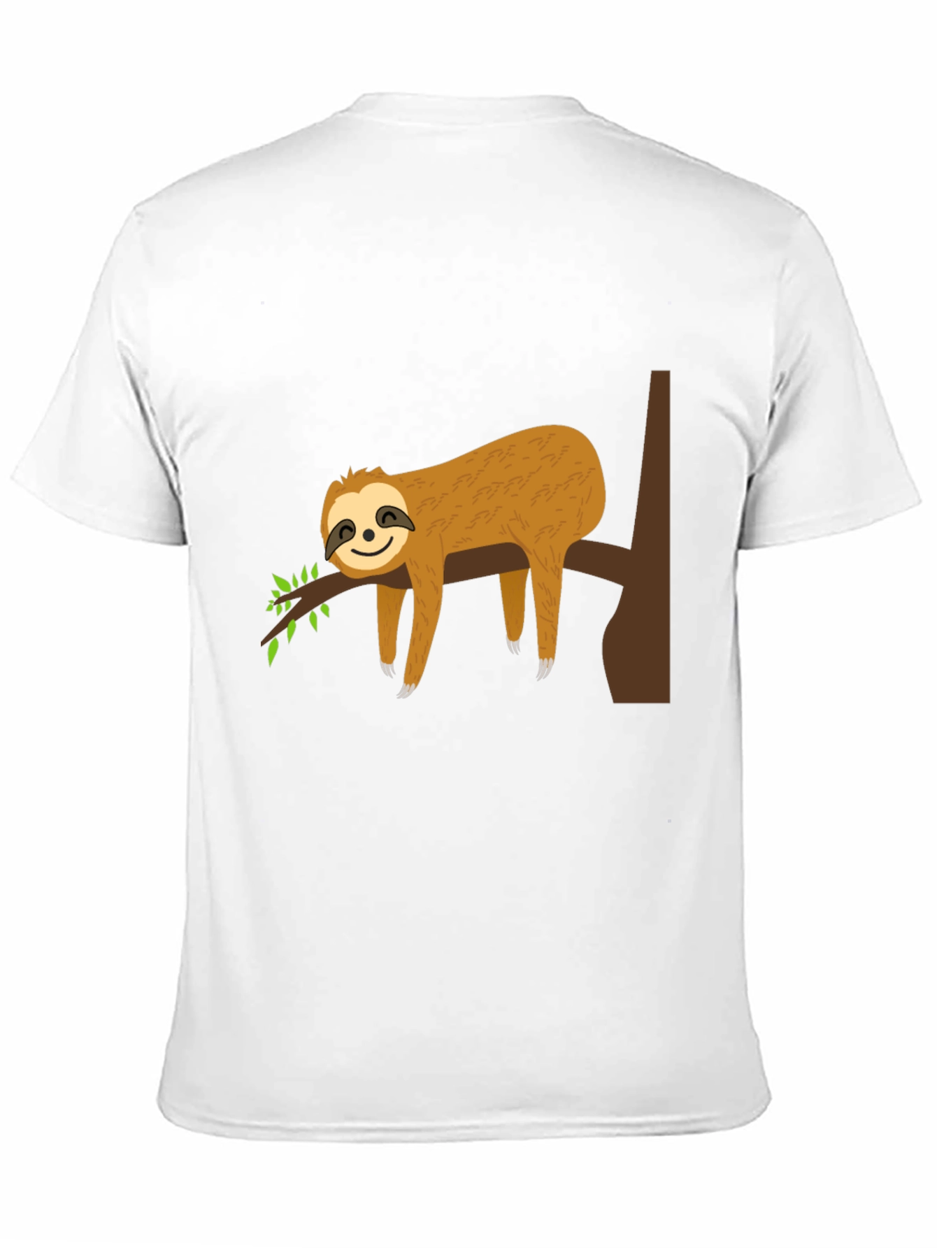 Sloth Life Black Tee - Relaxed Cartoon Sloth