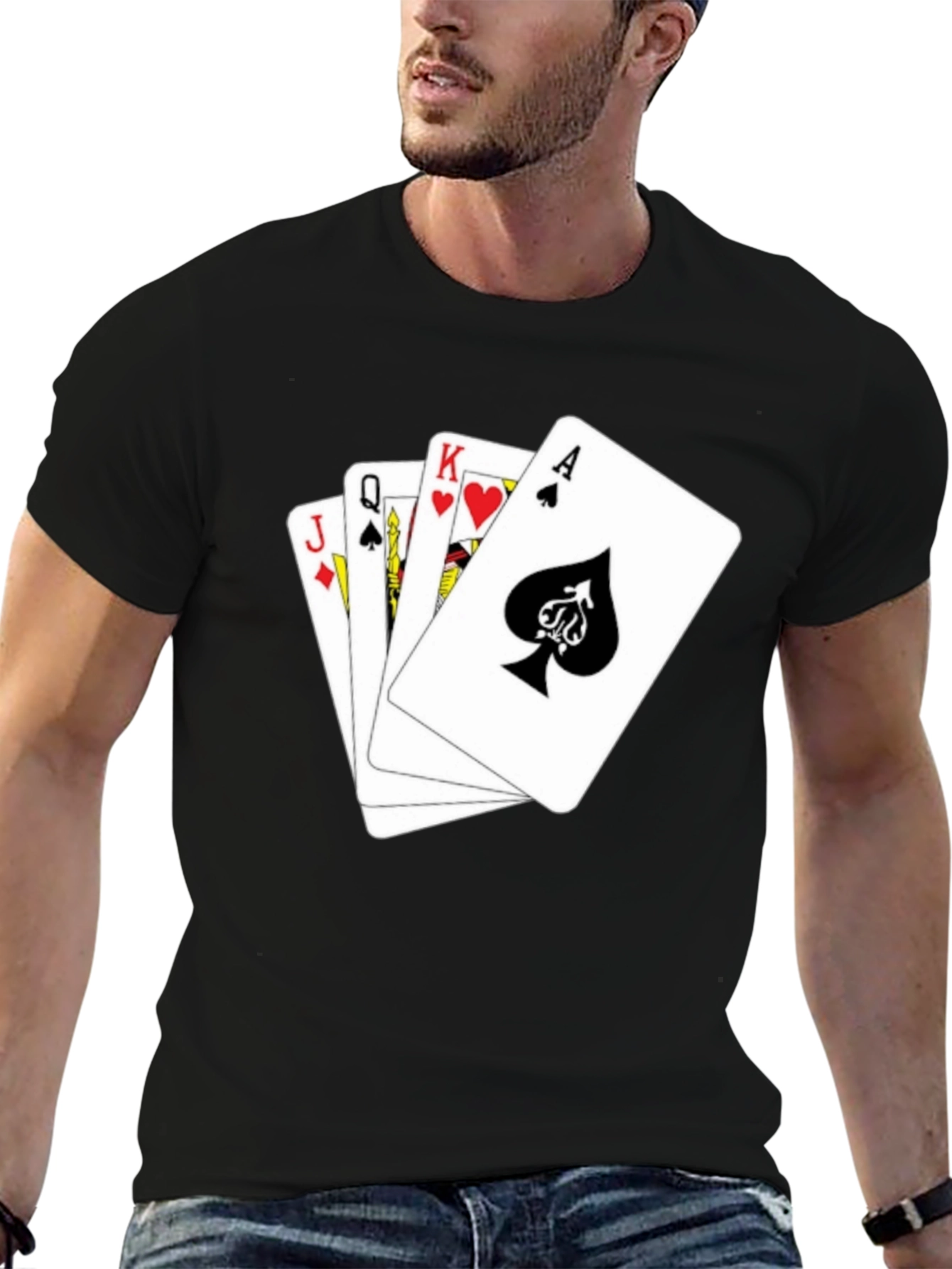 Royal Flush Graphic Tee - Ace King Queen Jack
