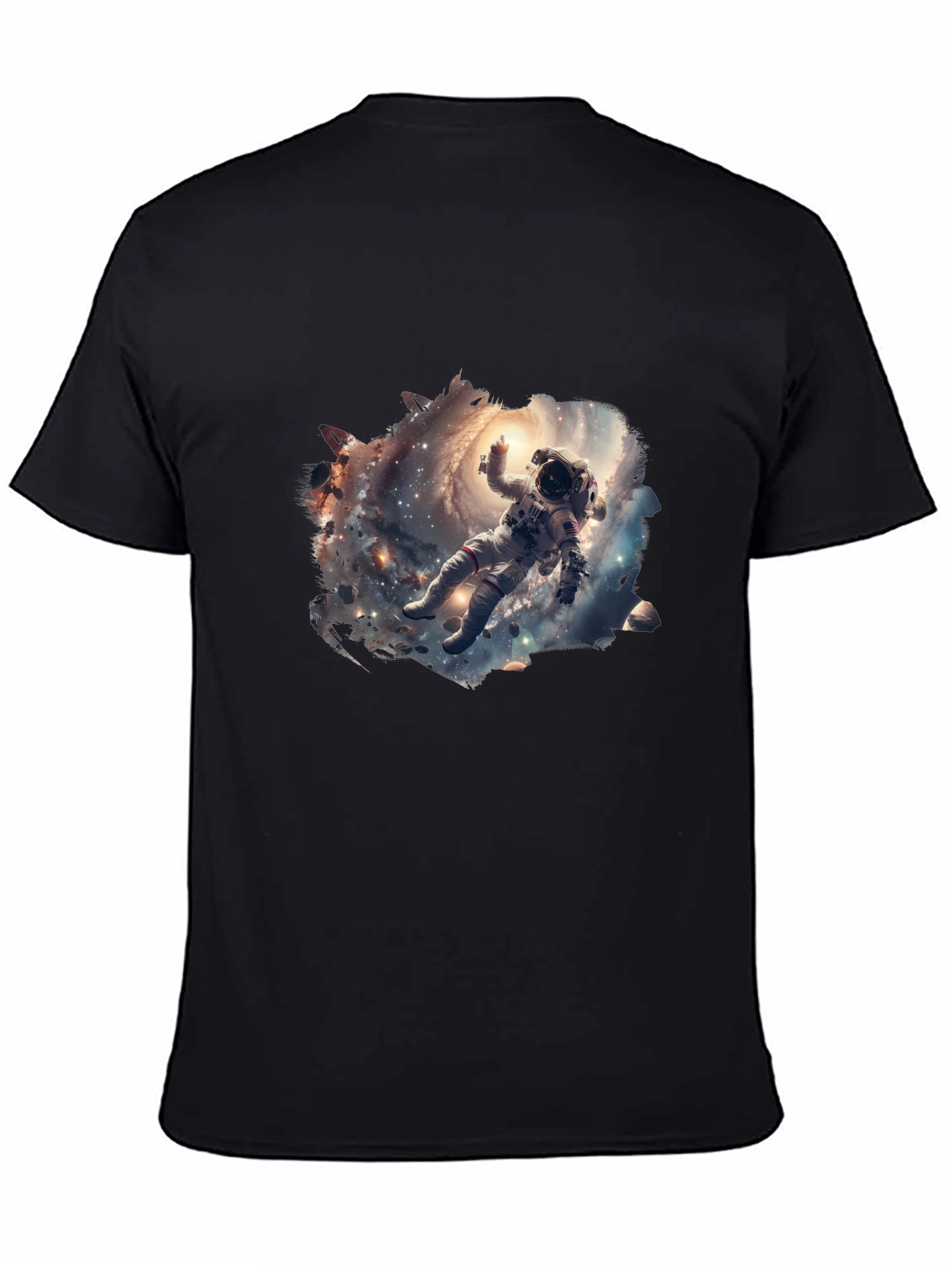 Astronaut Galaxy Graphic T-Shirt - Black