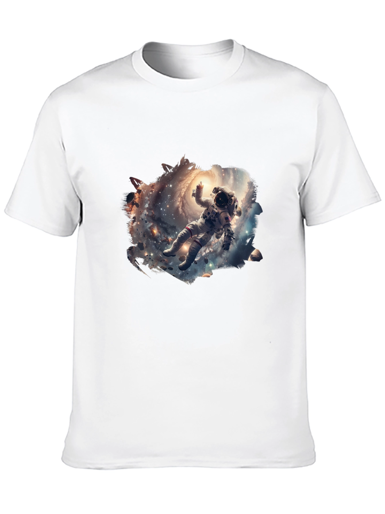 Astronaut Galaxy Graphic T-Shirt - Black
