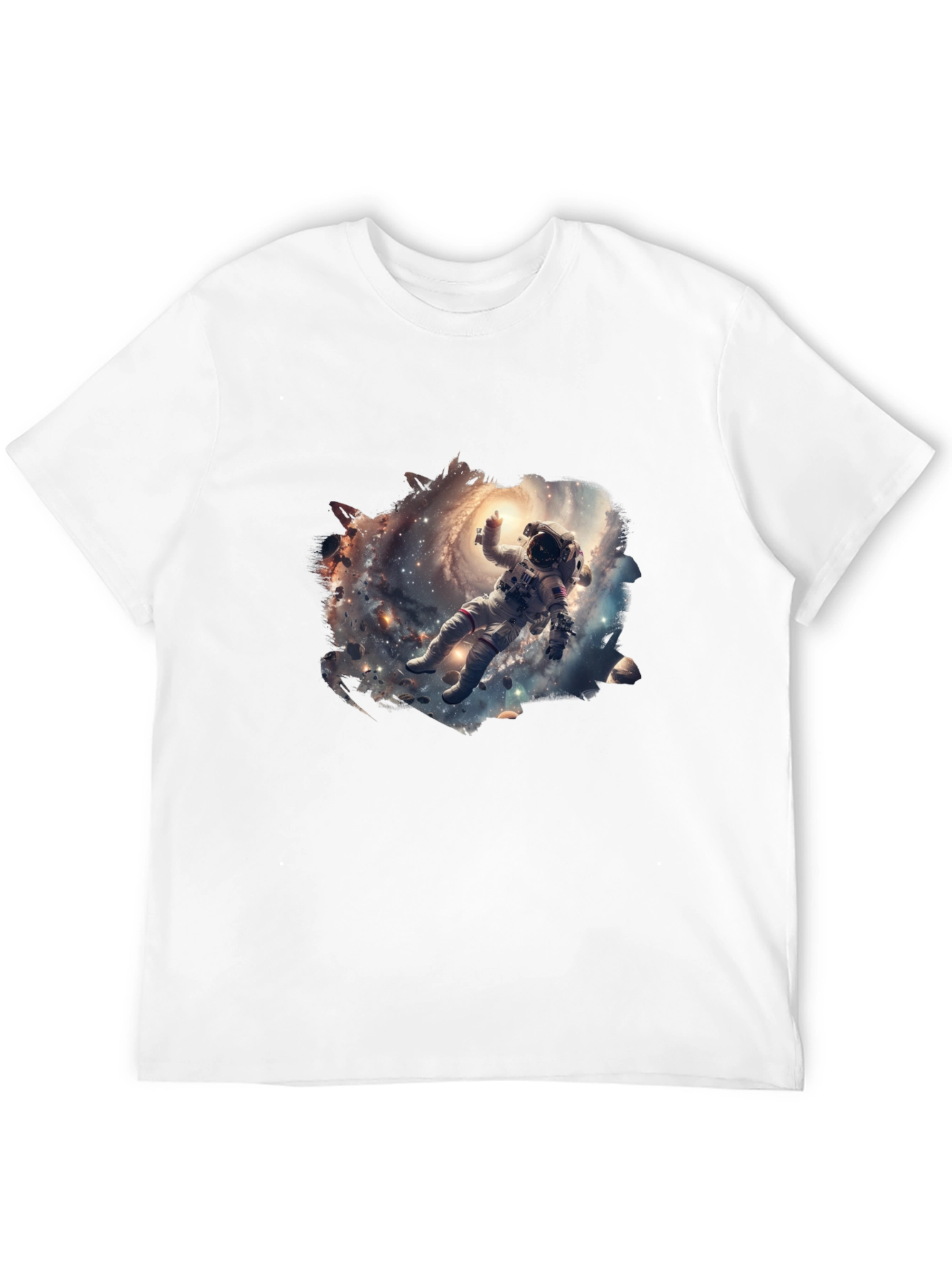 Astronaut Galaxy Graphic T-Shirt - Black