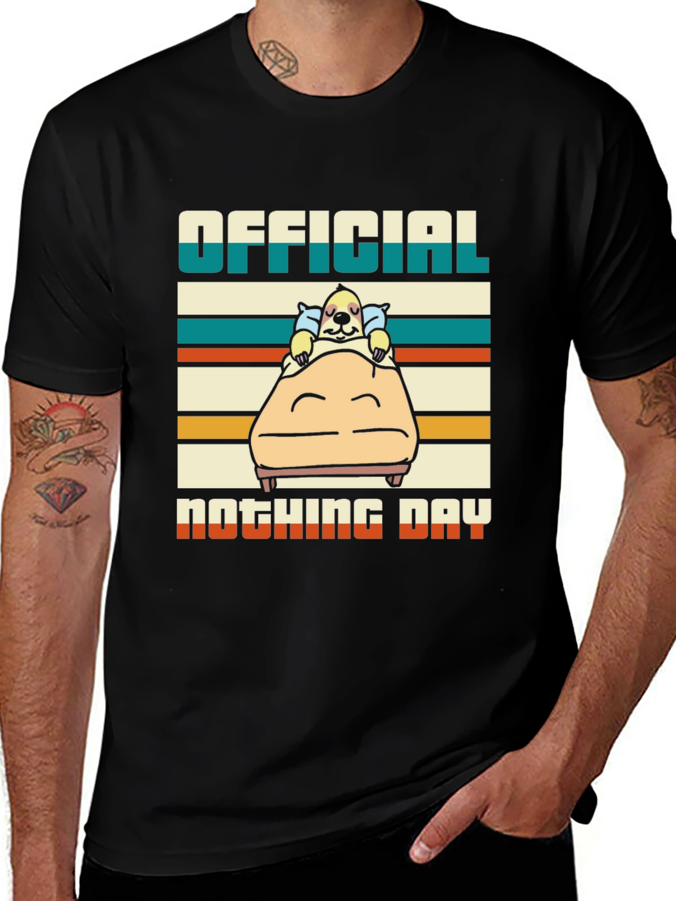 Official Nothing Day T-Shirt - Relaxed Dog Design
