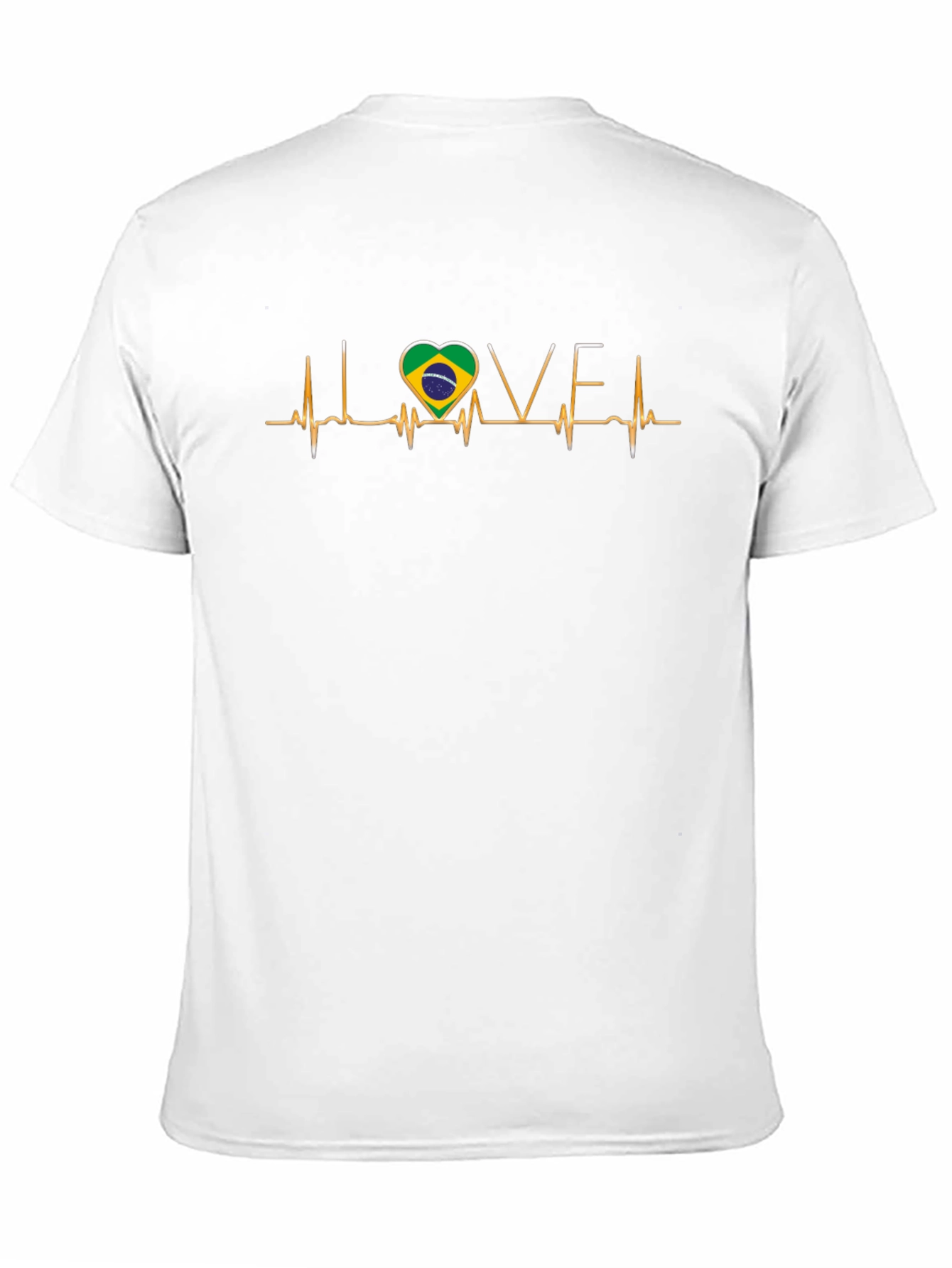 Brazil Heartbeat Love Graphic T-Shirt