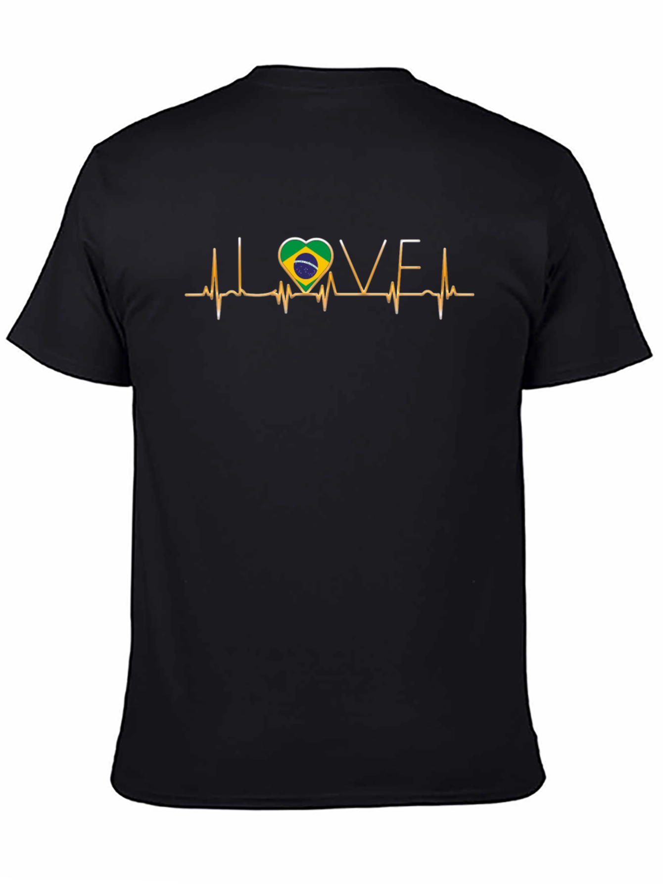 Brazil Heartbeat Love Graphic T-Shirt