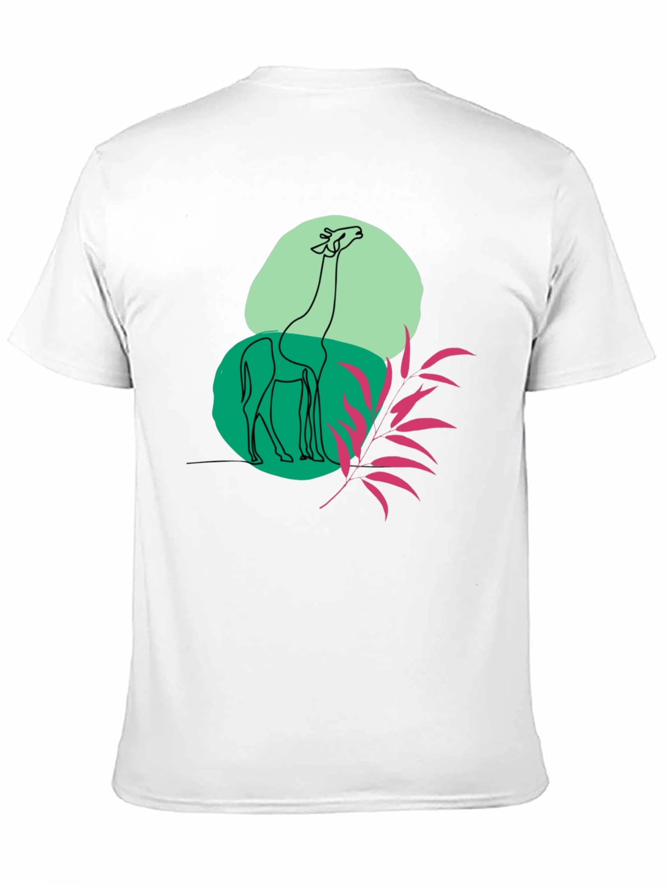 Giraffe Art Graphic Black T-Shirt