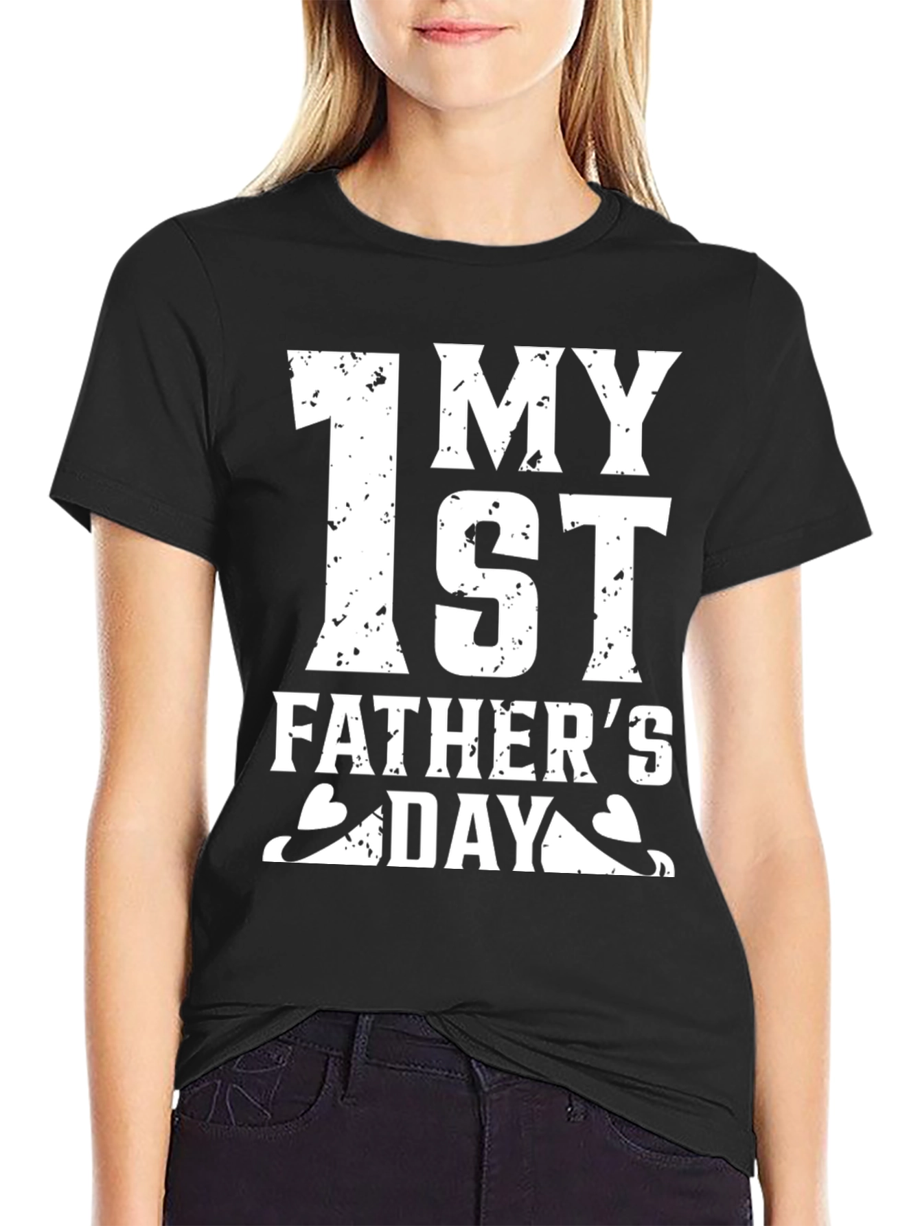 First Fathers Day Black T-Shirt