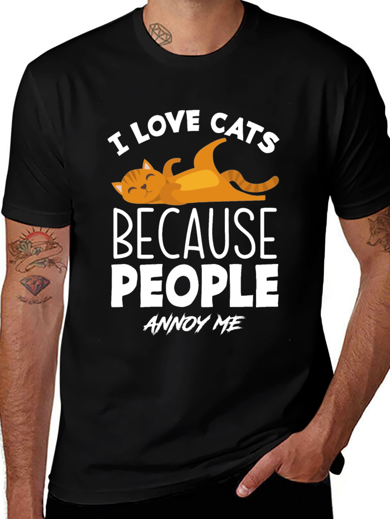 I Love Cats T-Shirt - Because People Annoy Me