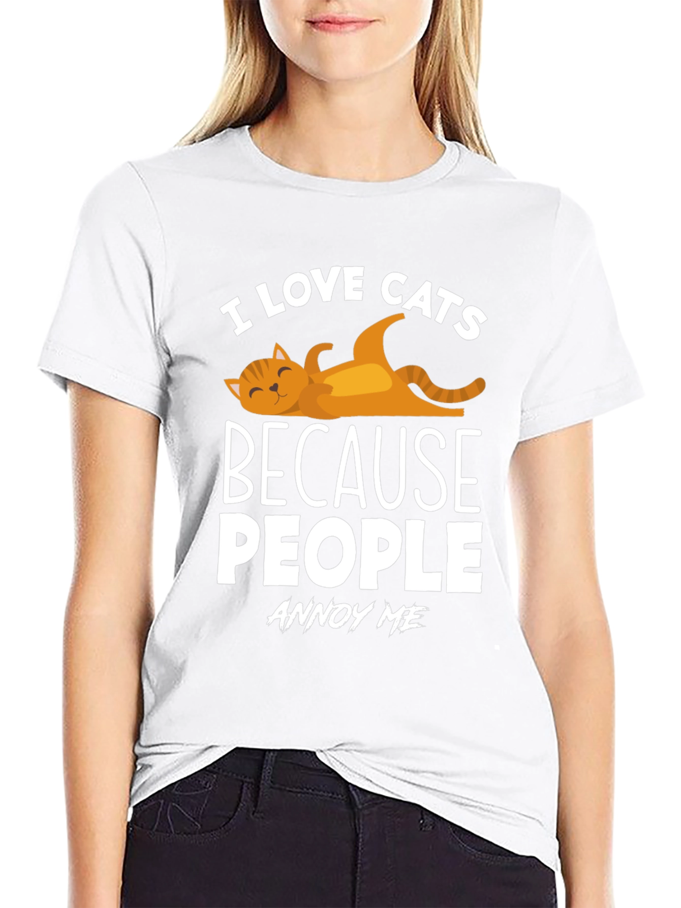 I Love Cats T-Shirt - Because People Annoy Me