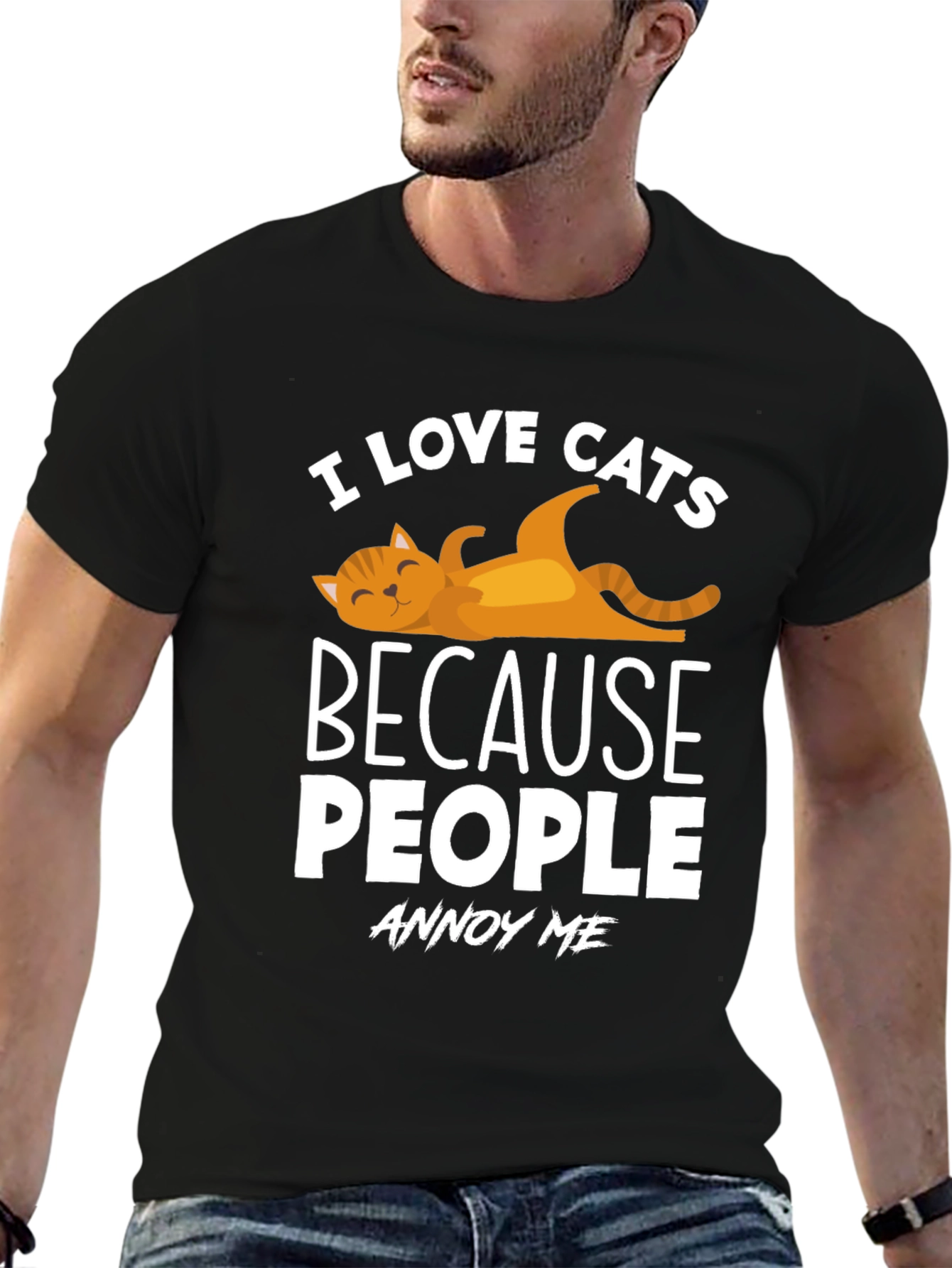 I Love Cats T-Shirt - Because People Annoy Me