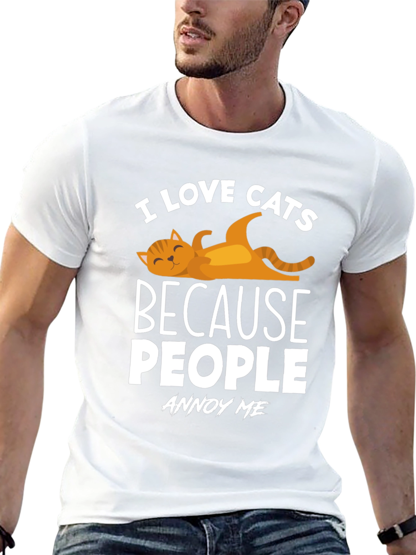 I Love Cats T-Shirt - Because People Annoy Me