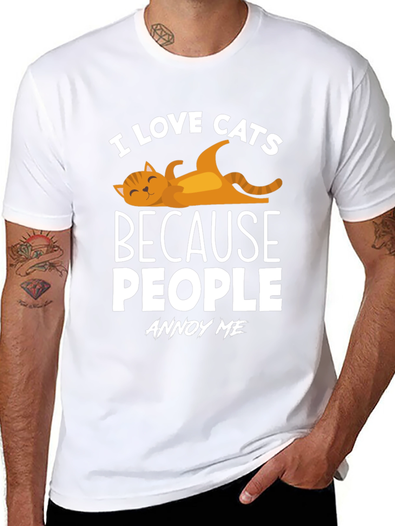 I Love Cats T-Shirt - Because People Annoy Me