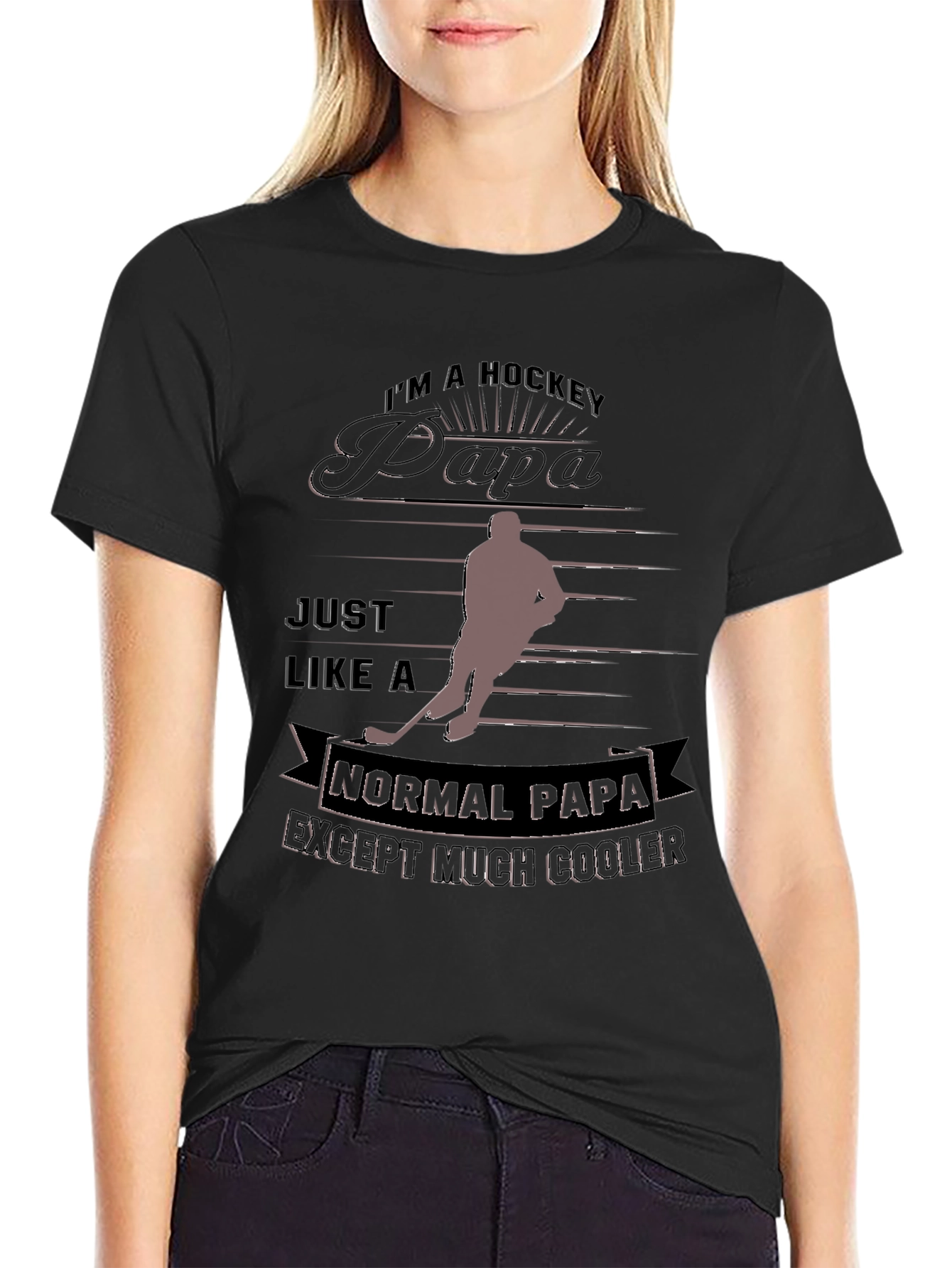Hockey Papa T-Shirt - Cool Dad Gift