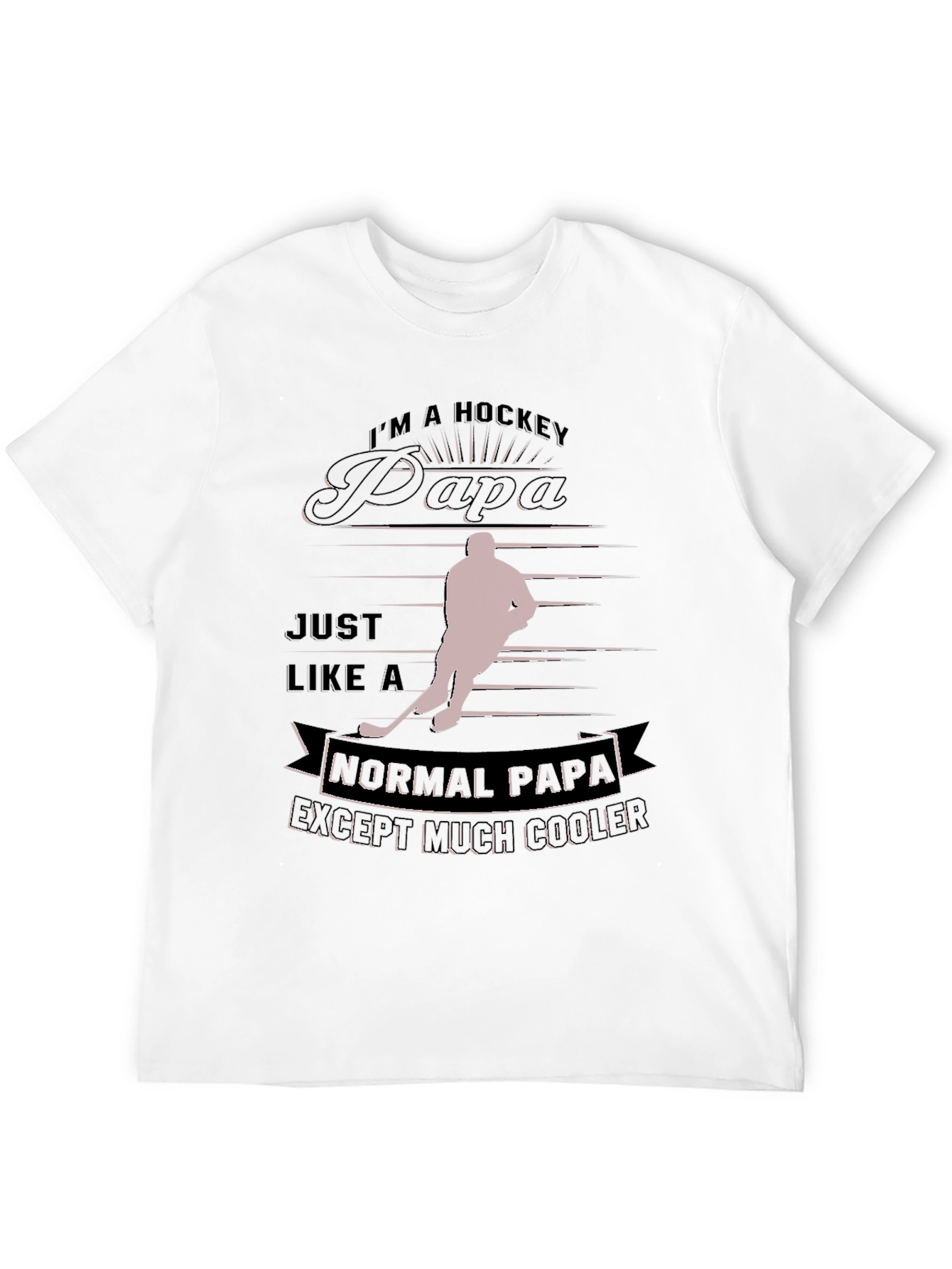 Hockey Papa T-Shirt - Cool Dad Gift