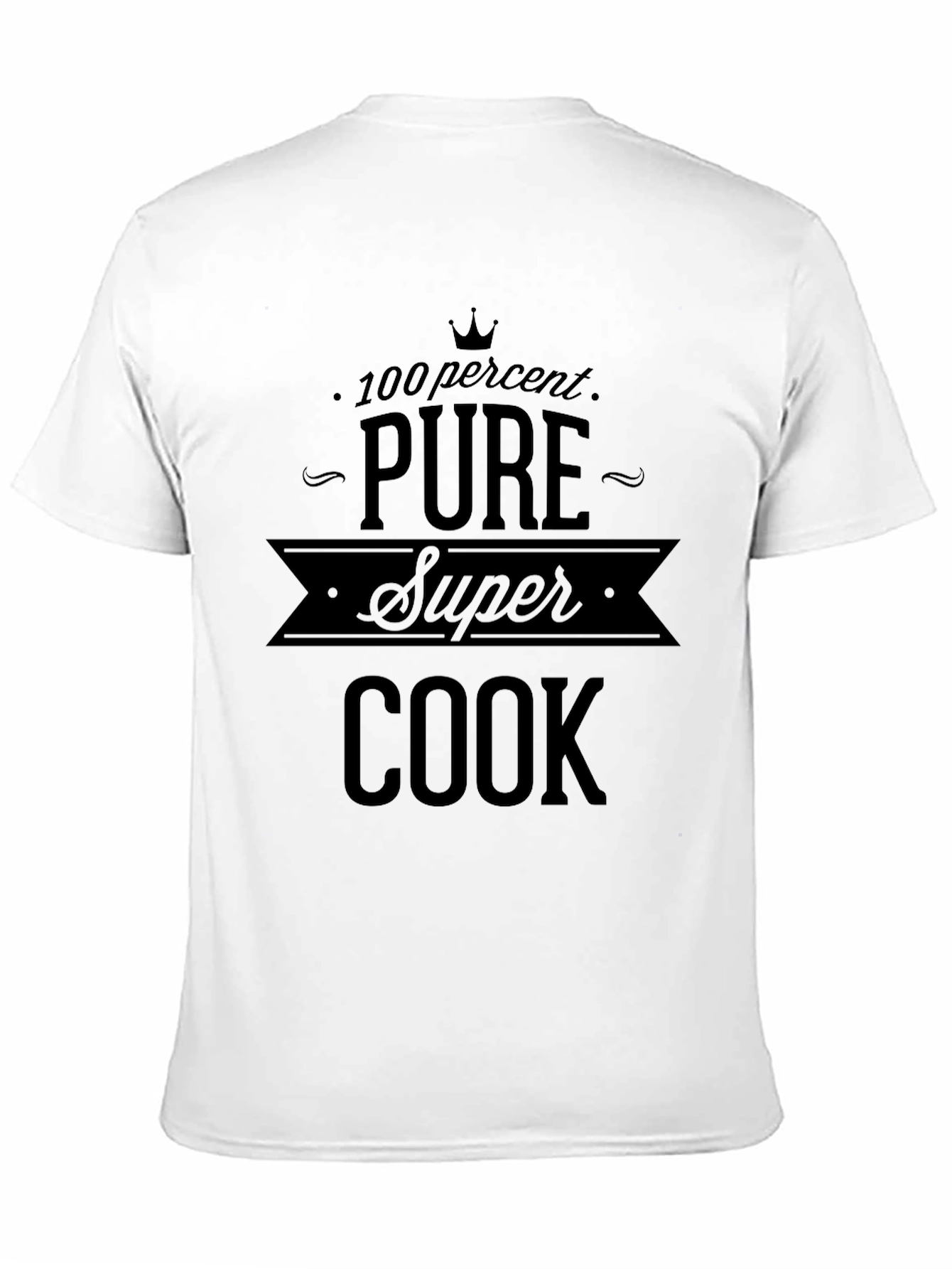 Pure Super Cook T-Shirt - Black Cotton Graphic Tee