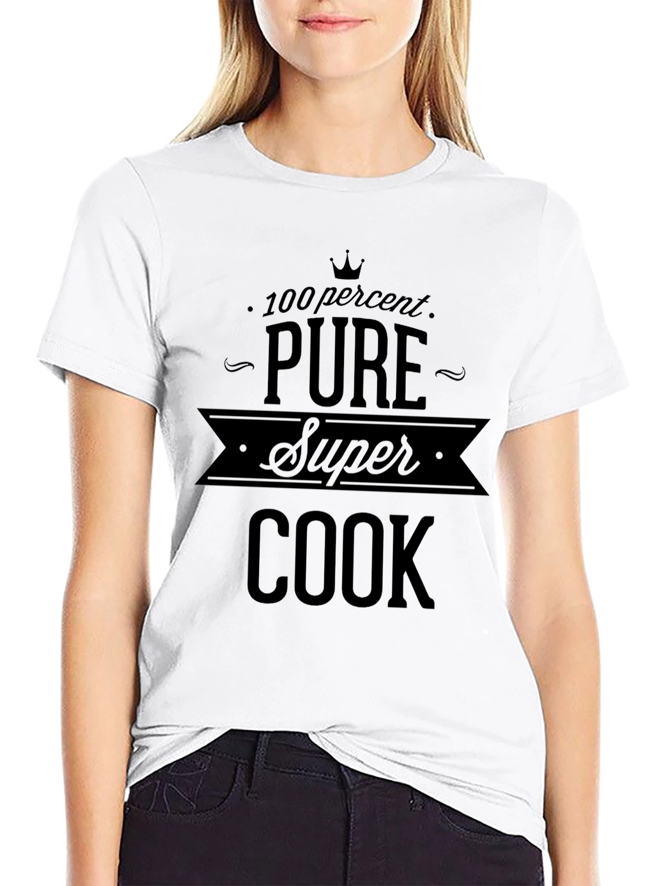 Pure Super Cook T-Shirt - Black Cotton Graphic Tee